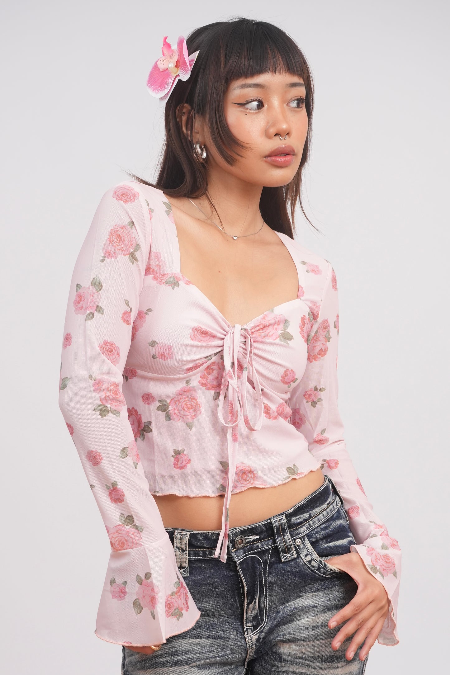 Romantic Garden Square-Neck Top