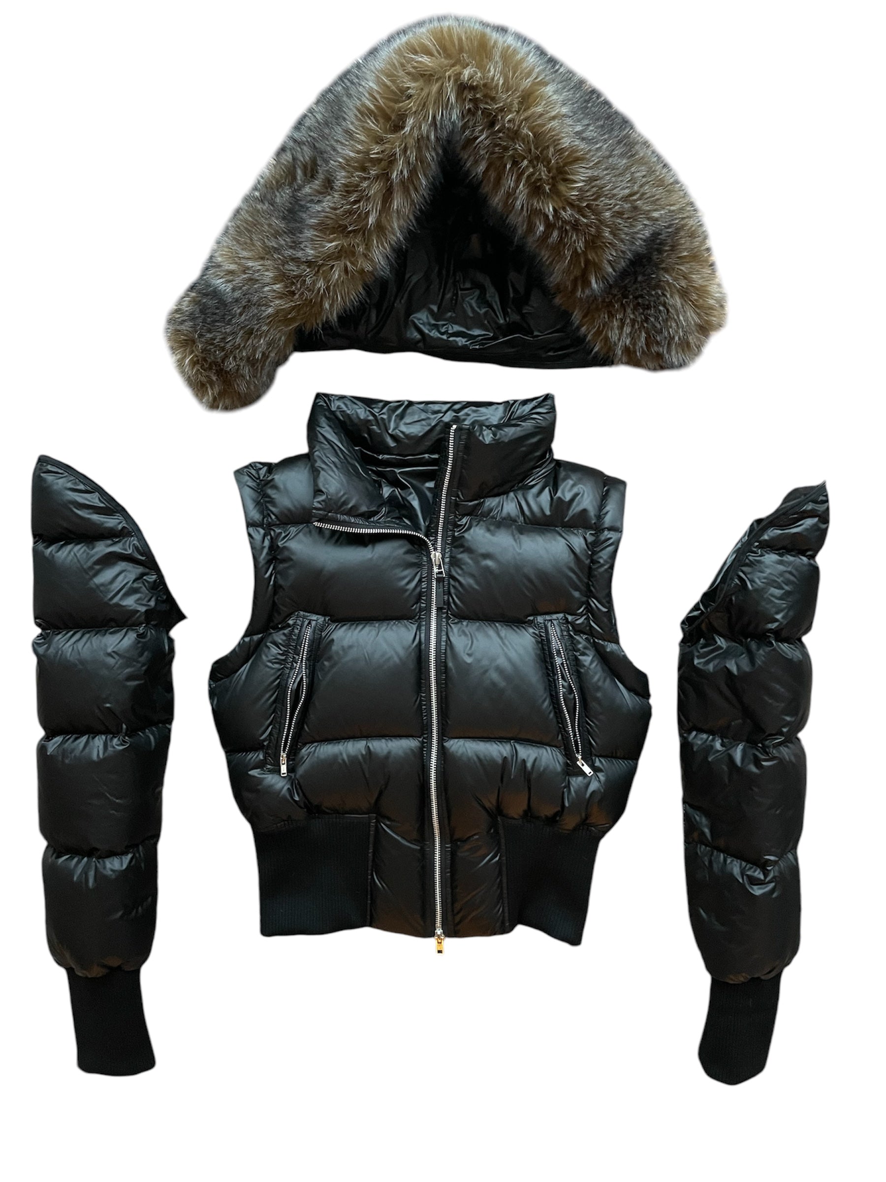 3 in 1 00s leather laqué jacket (Pre Order)