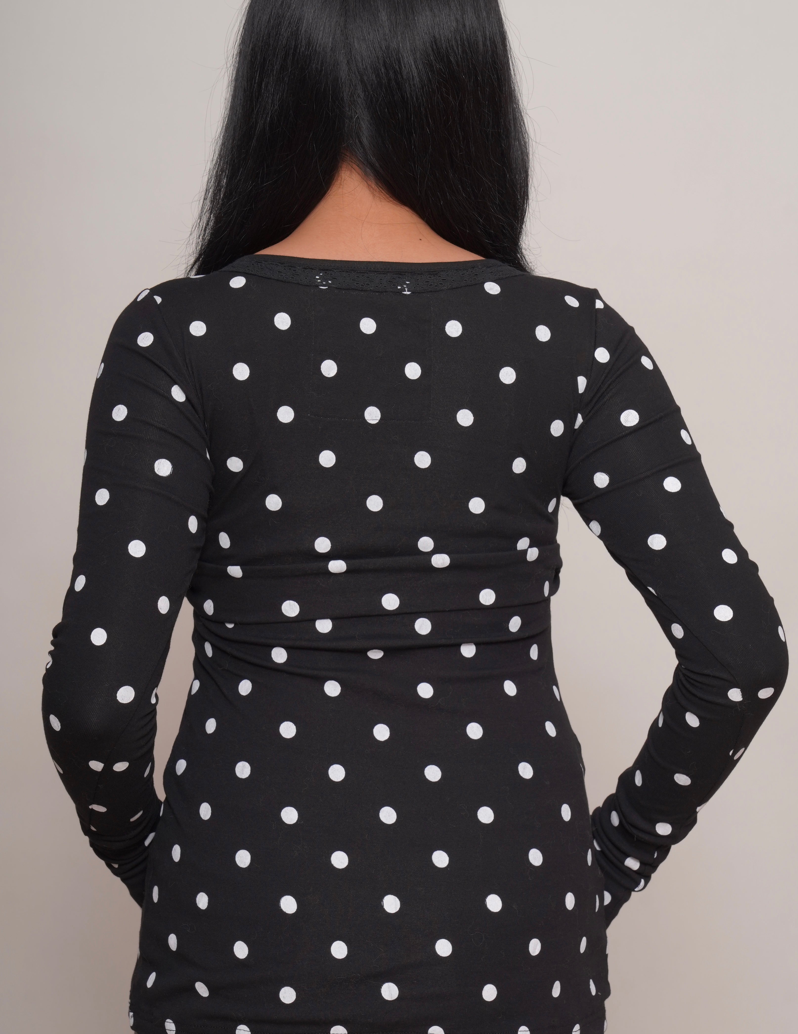 Polka dot baby doll Top