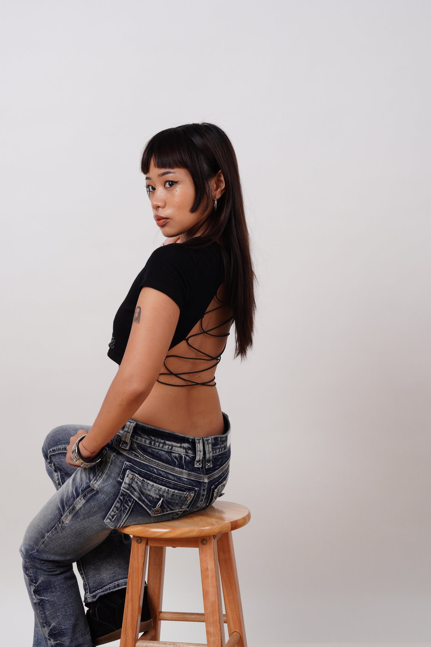 Lace-Up Backless Top (Pre order)