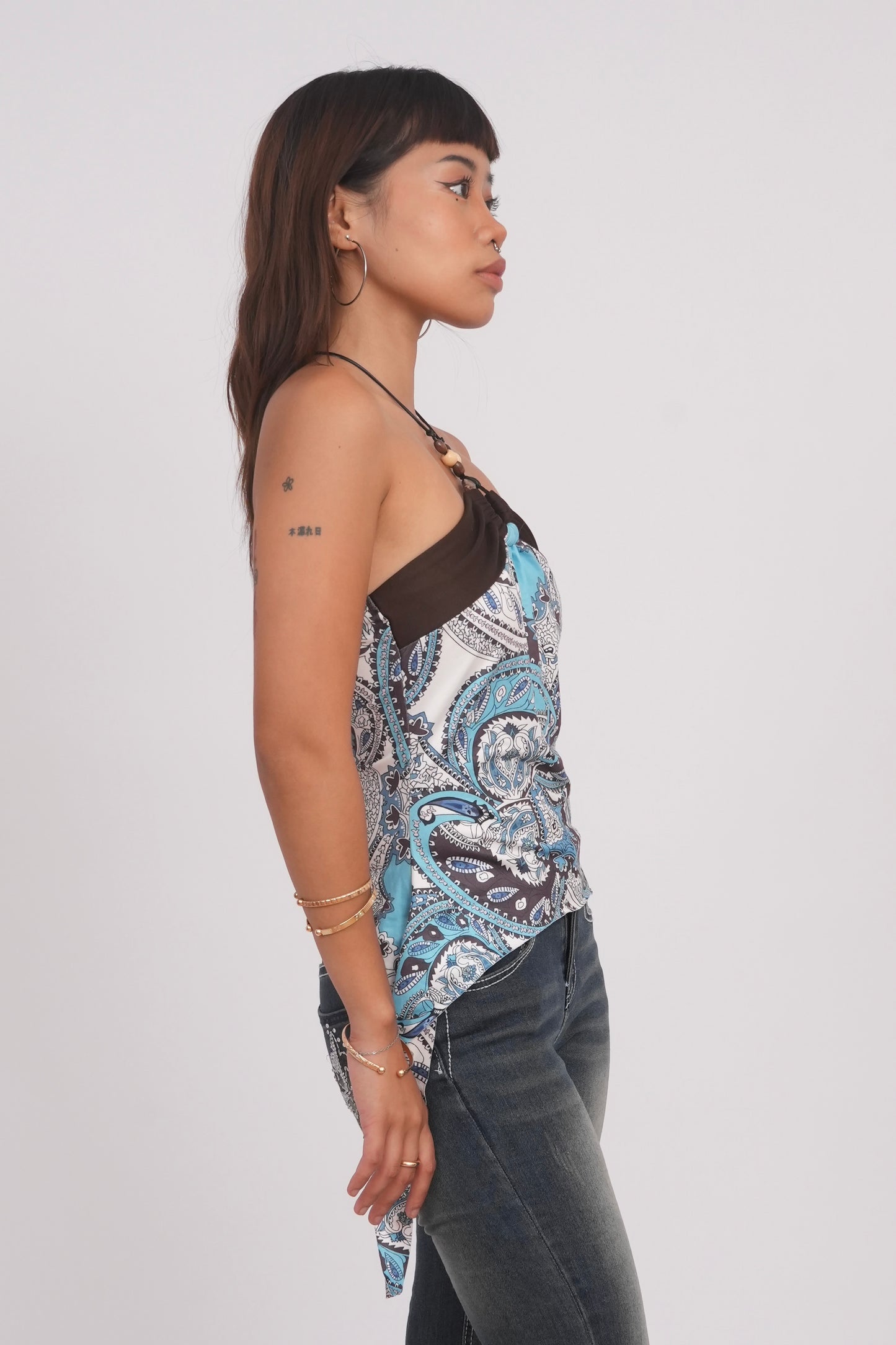 Paisley Blue Halter Top