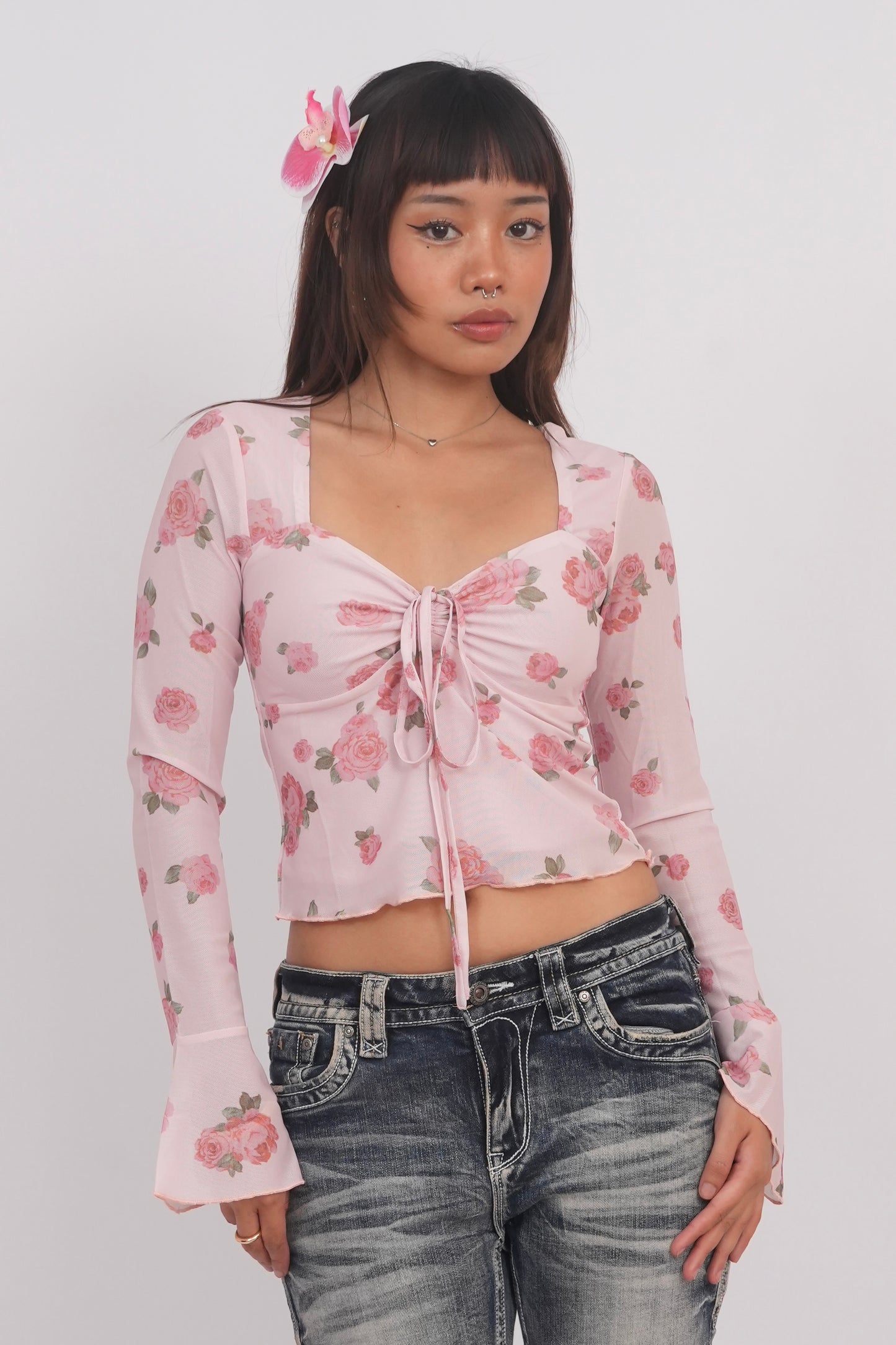 Romantic Garden Square-Neck Top