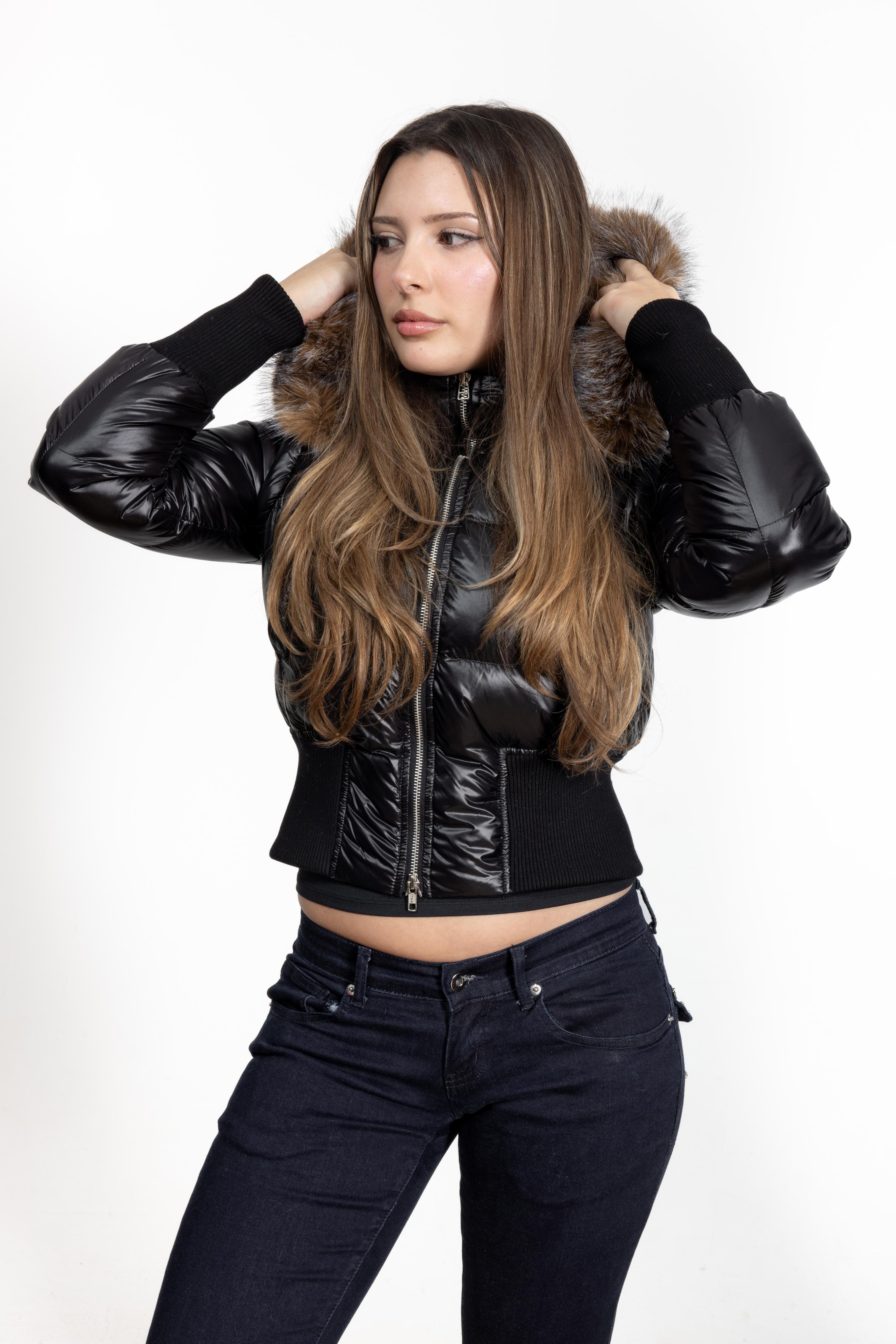 3 in 1 00s leather laqué jacket (Pre Order)