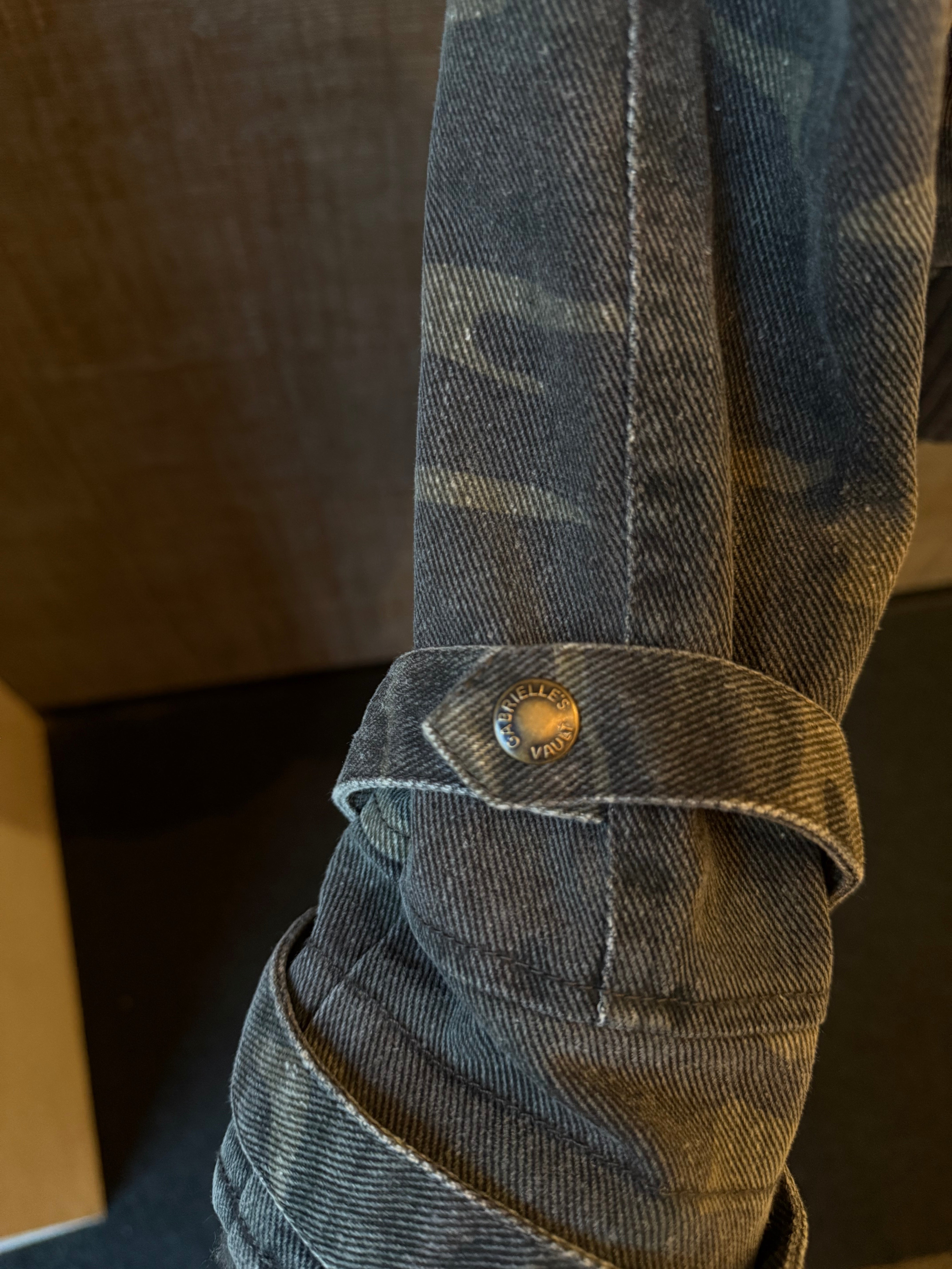 2000s Ribbed collar cargo jacket