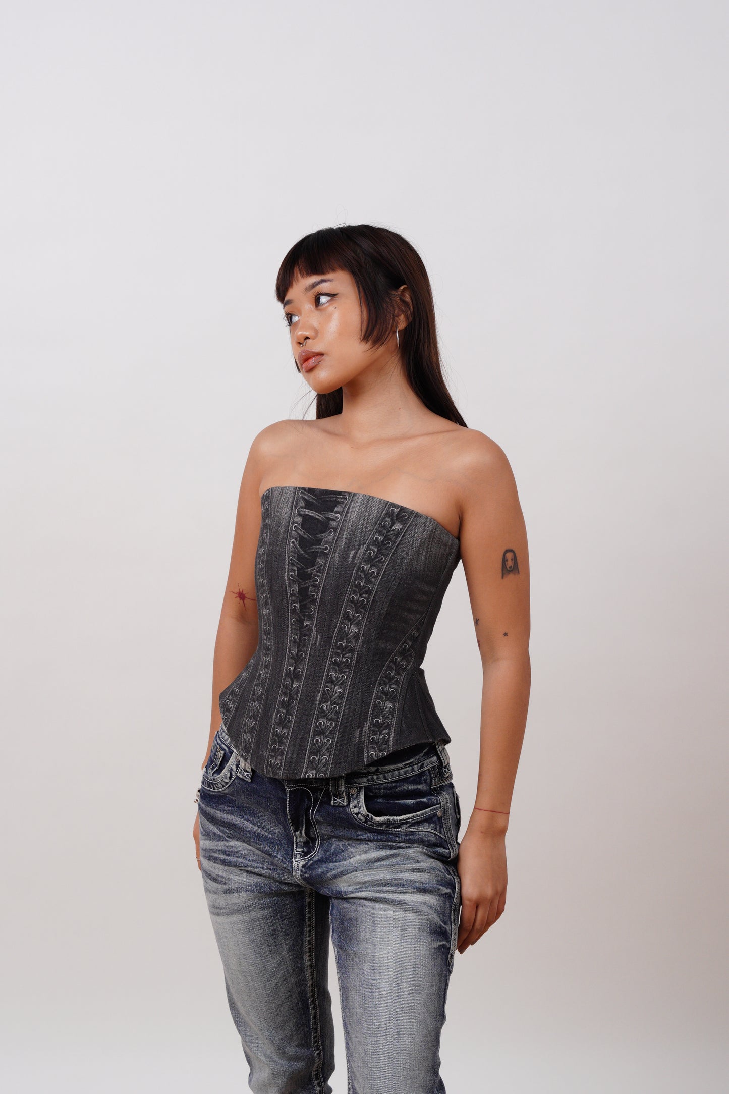 Denim Corset
