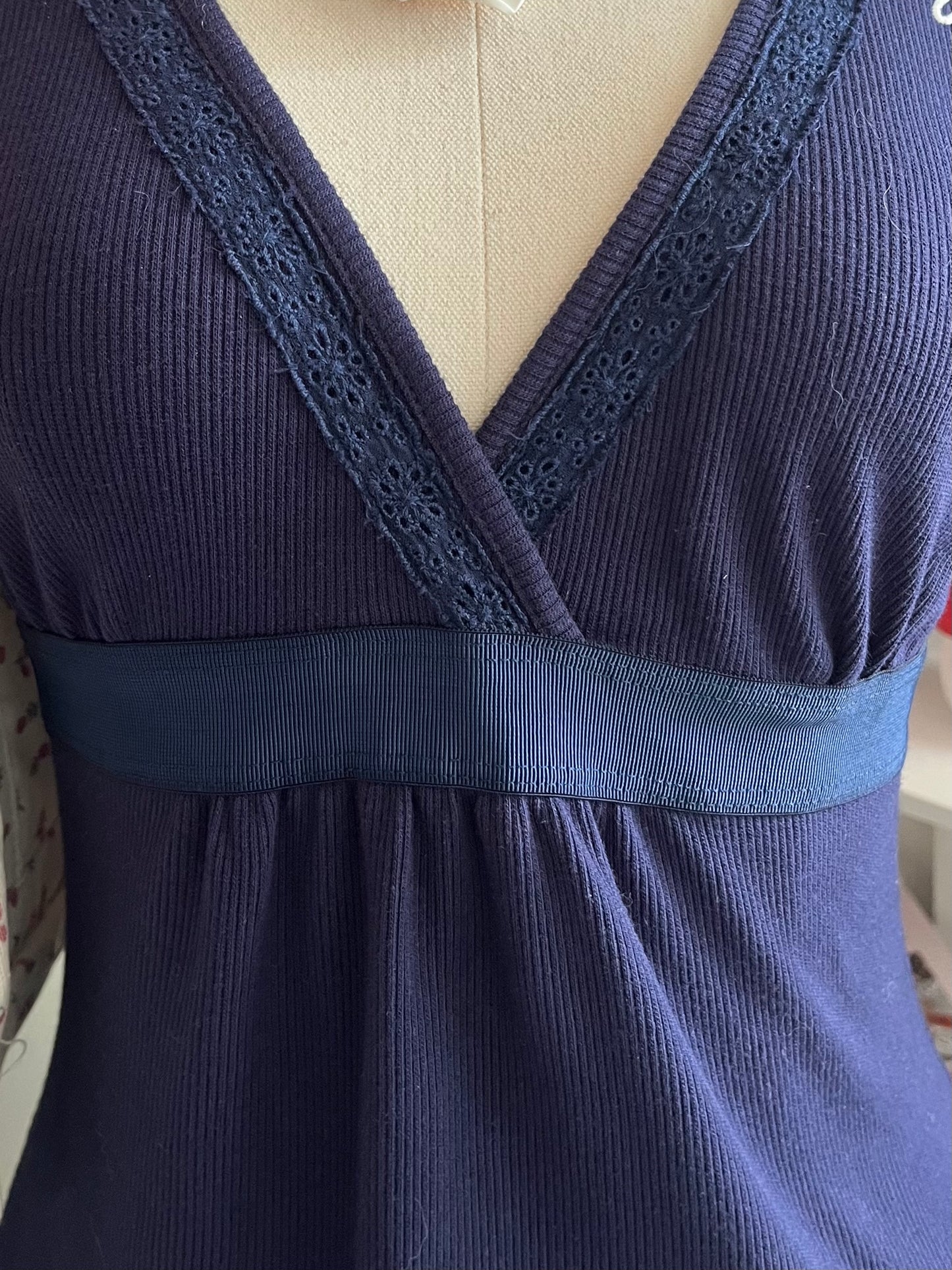 Navy Blue baby doll Top