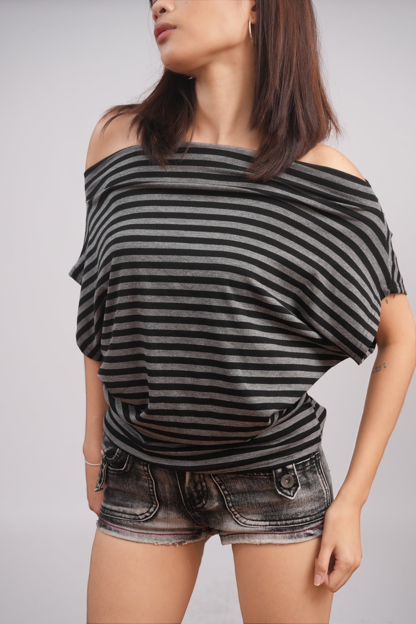Striped Off-Shoulder Top