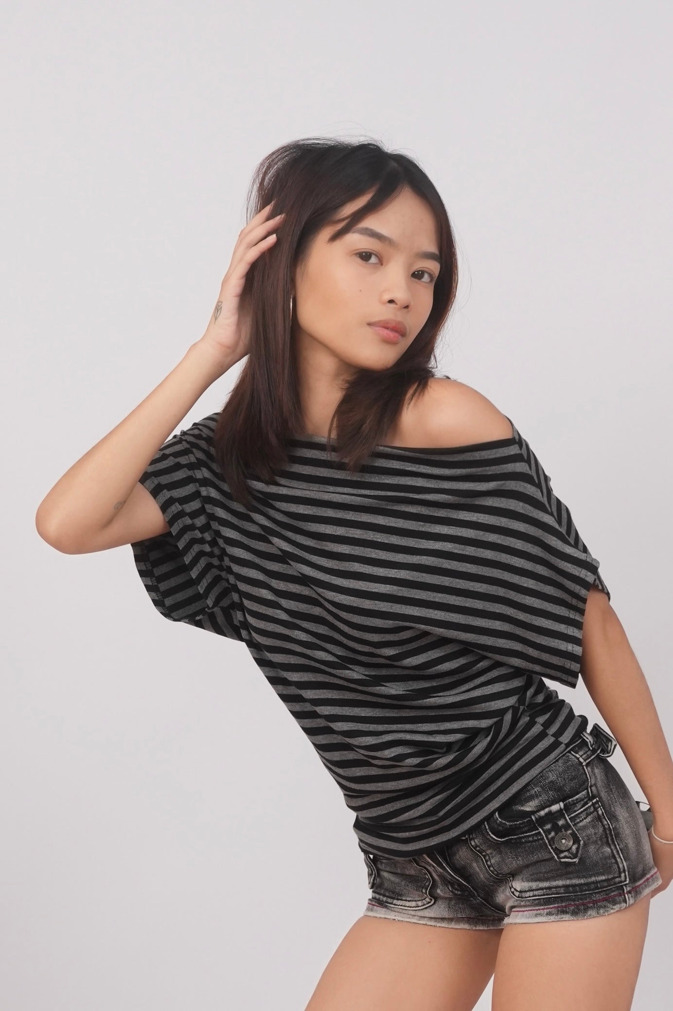 Striped Off-Shoulder Top