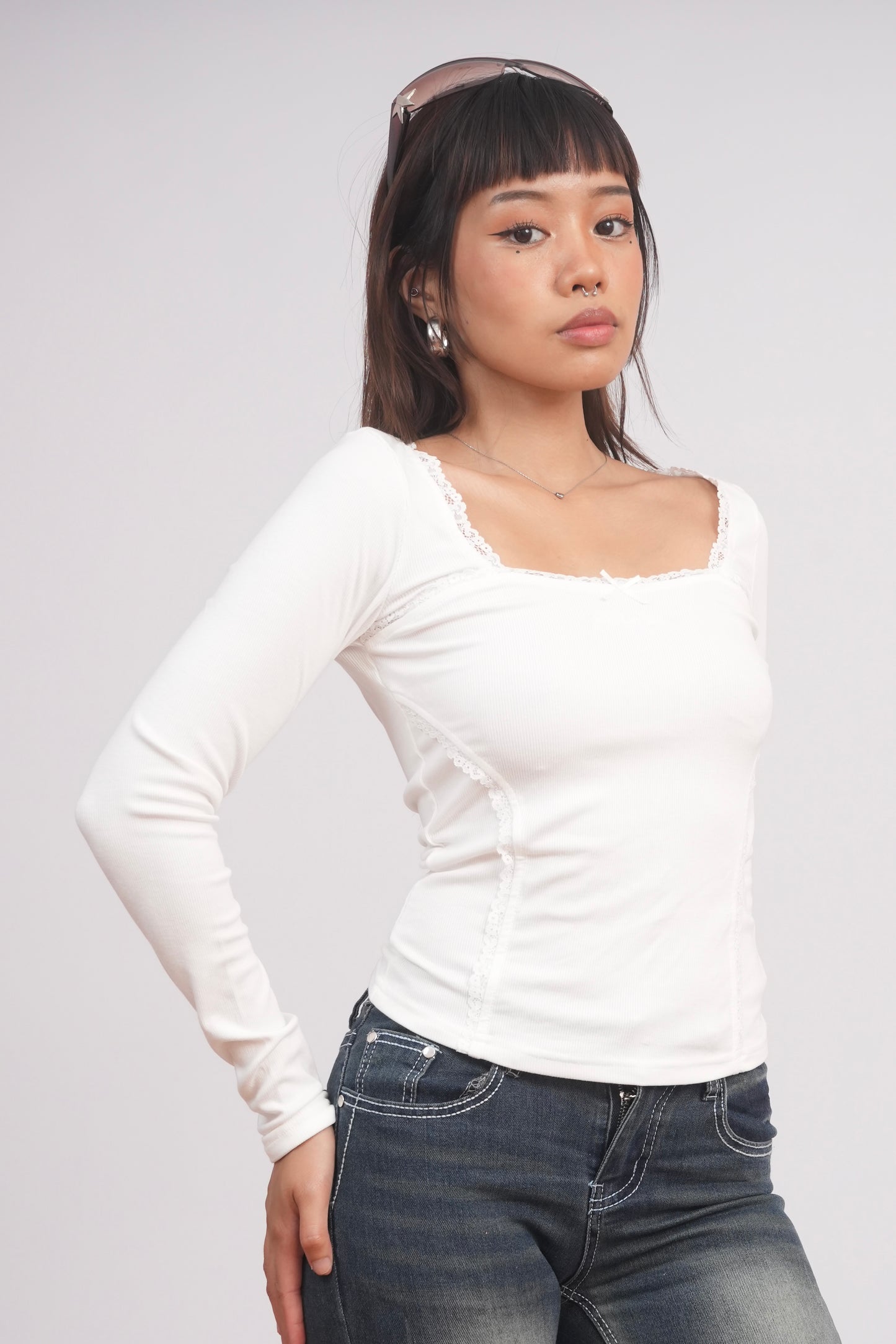 White Babydoll Top