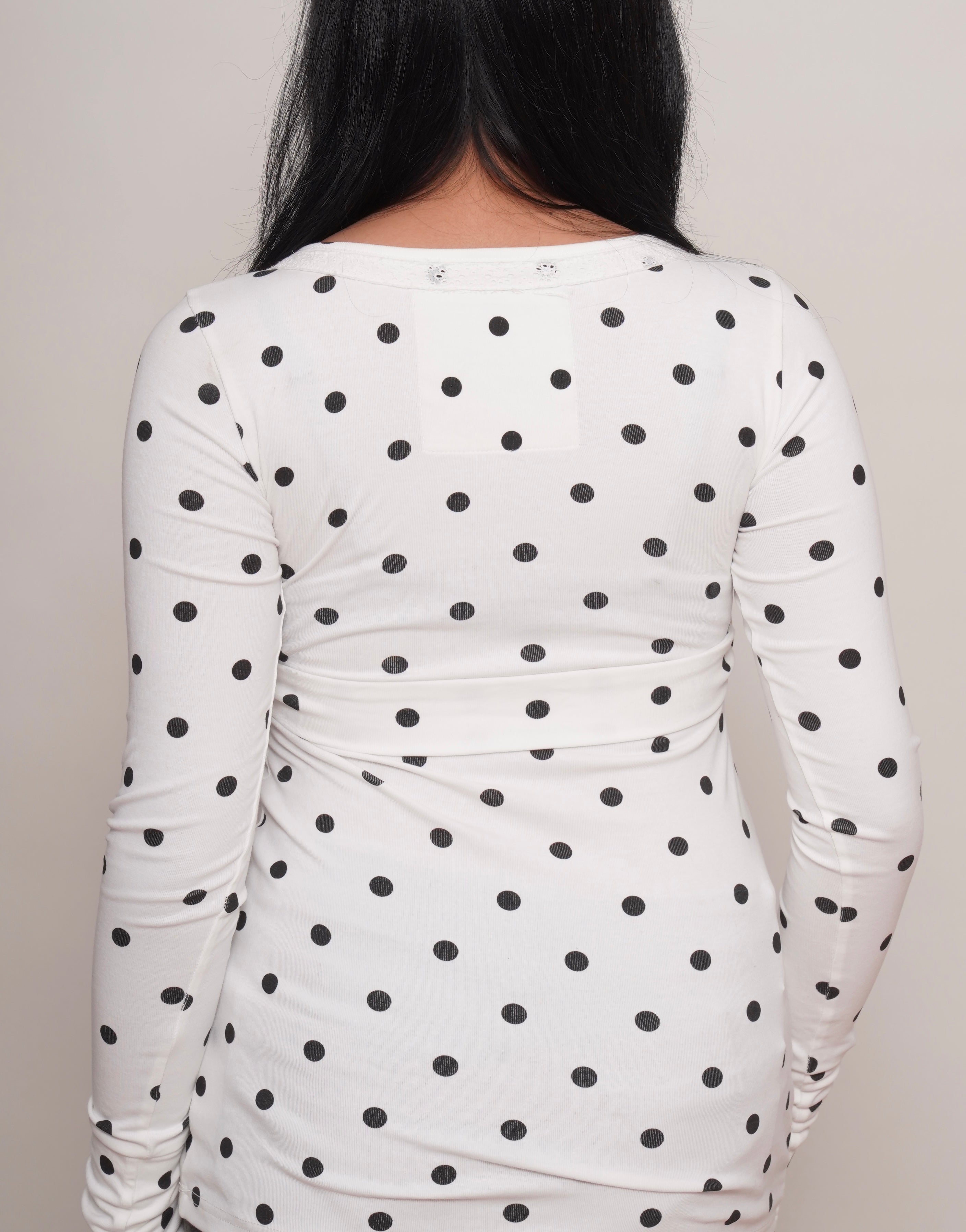 Polka dot baby doll Top