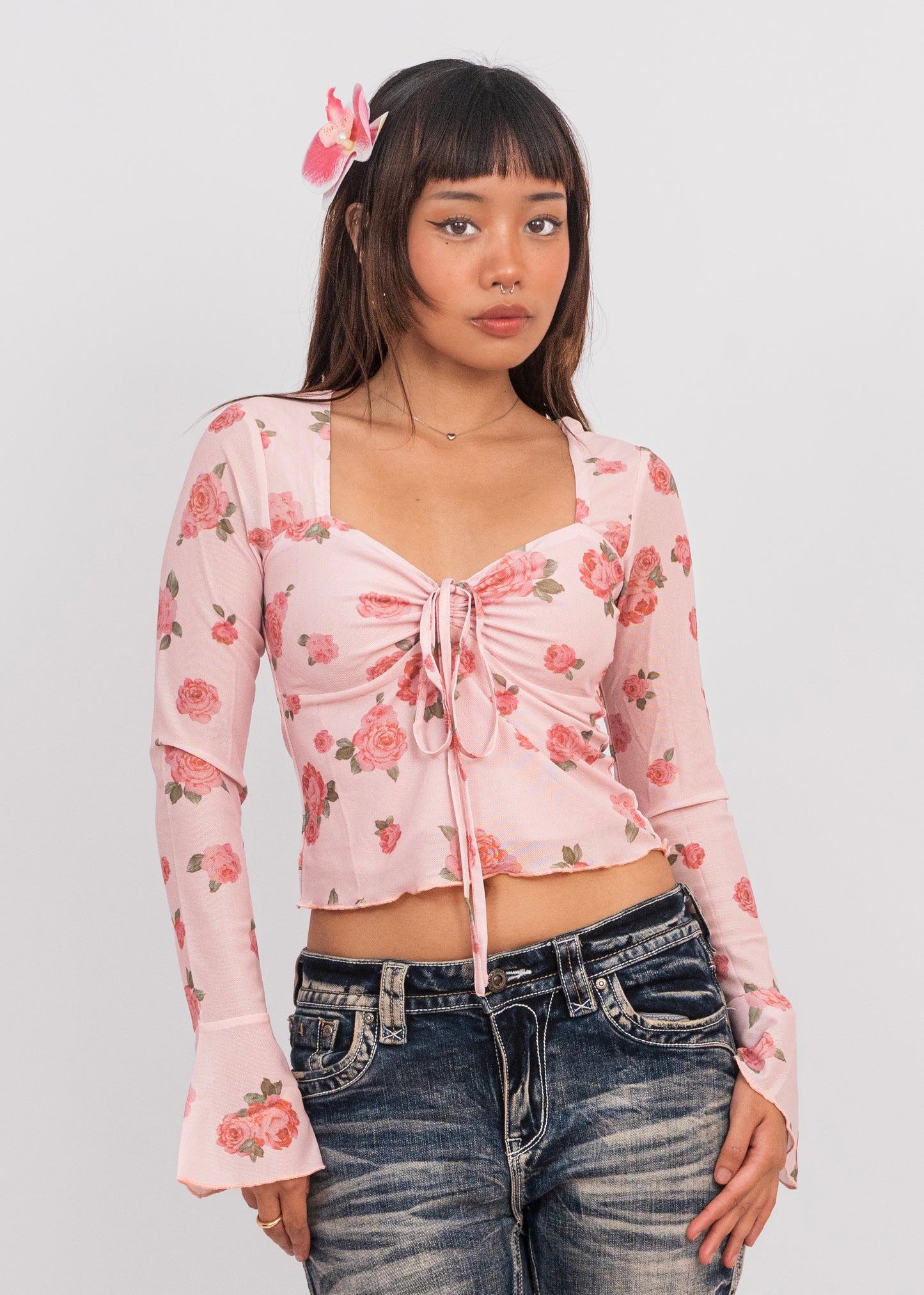 Romantic Garden Square-Neck Top