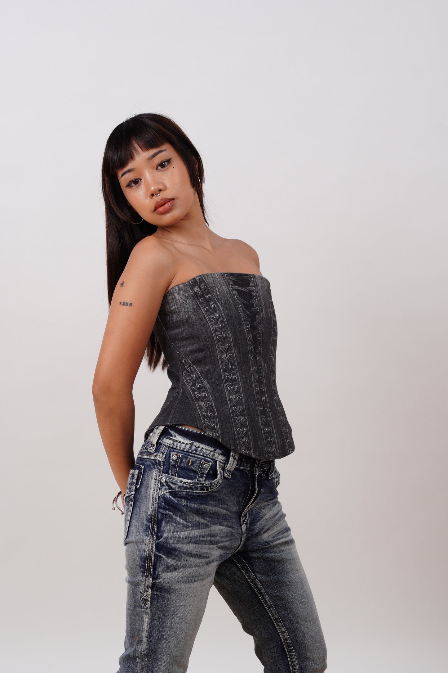 Denim Corset