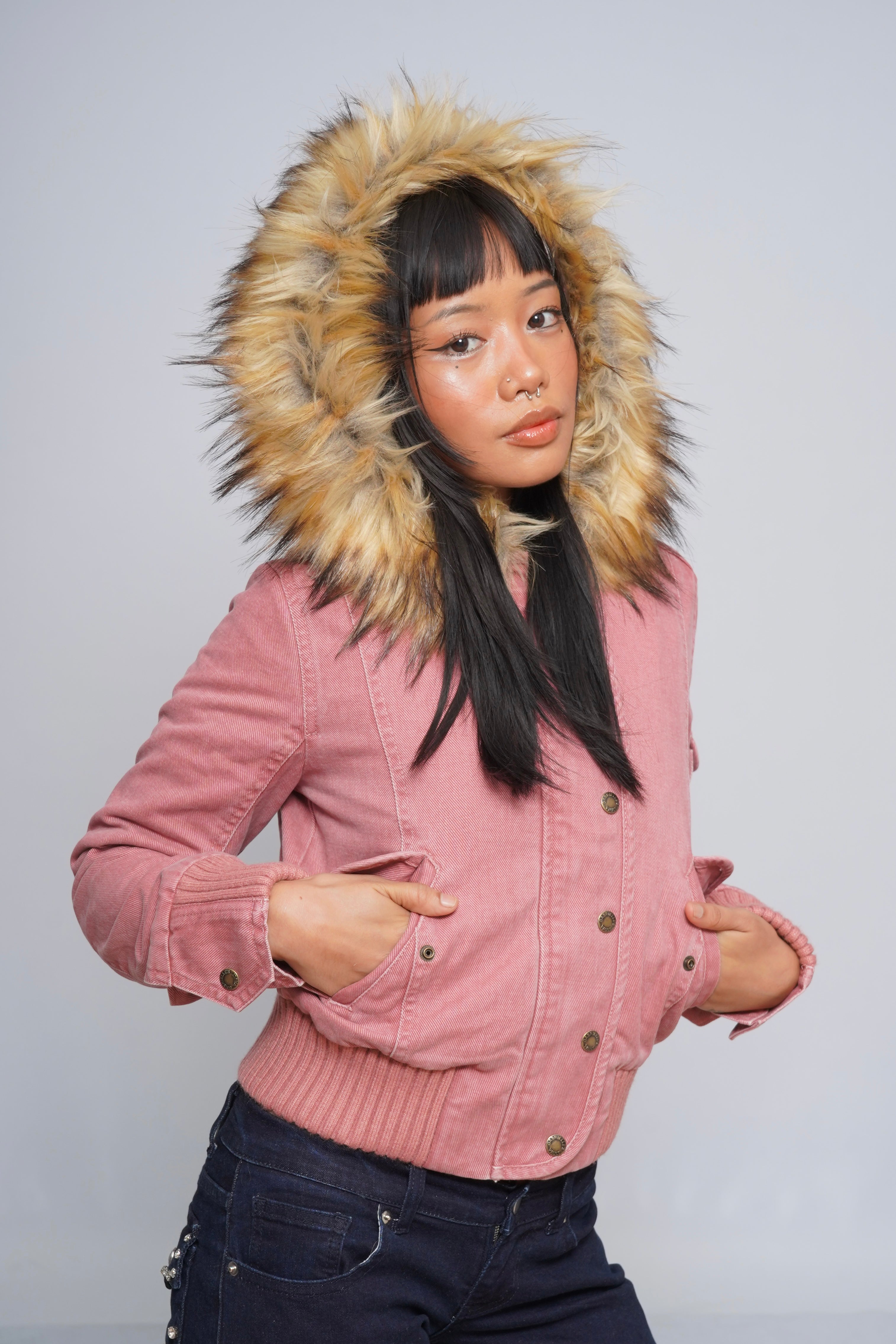 2000s Jacket with Fur Collar