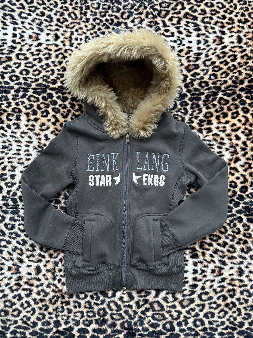Embroidered Fur Jacket