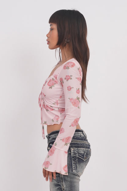 Romantic Garden Square-Neck Top