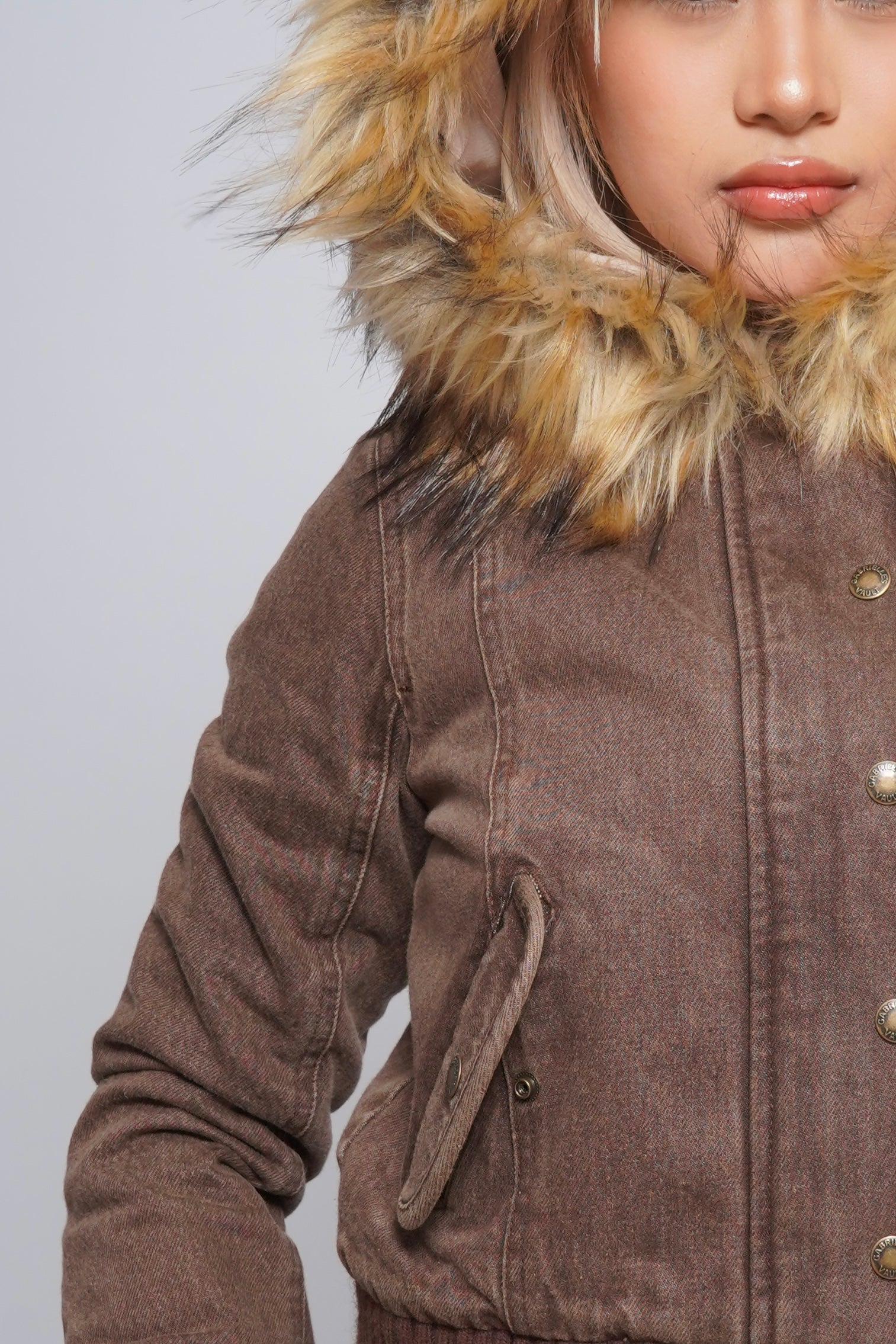 2000s Jacket with Fur Collar