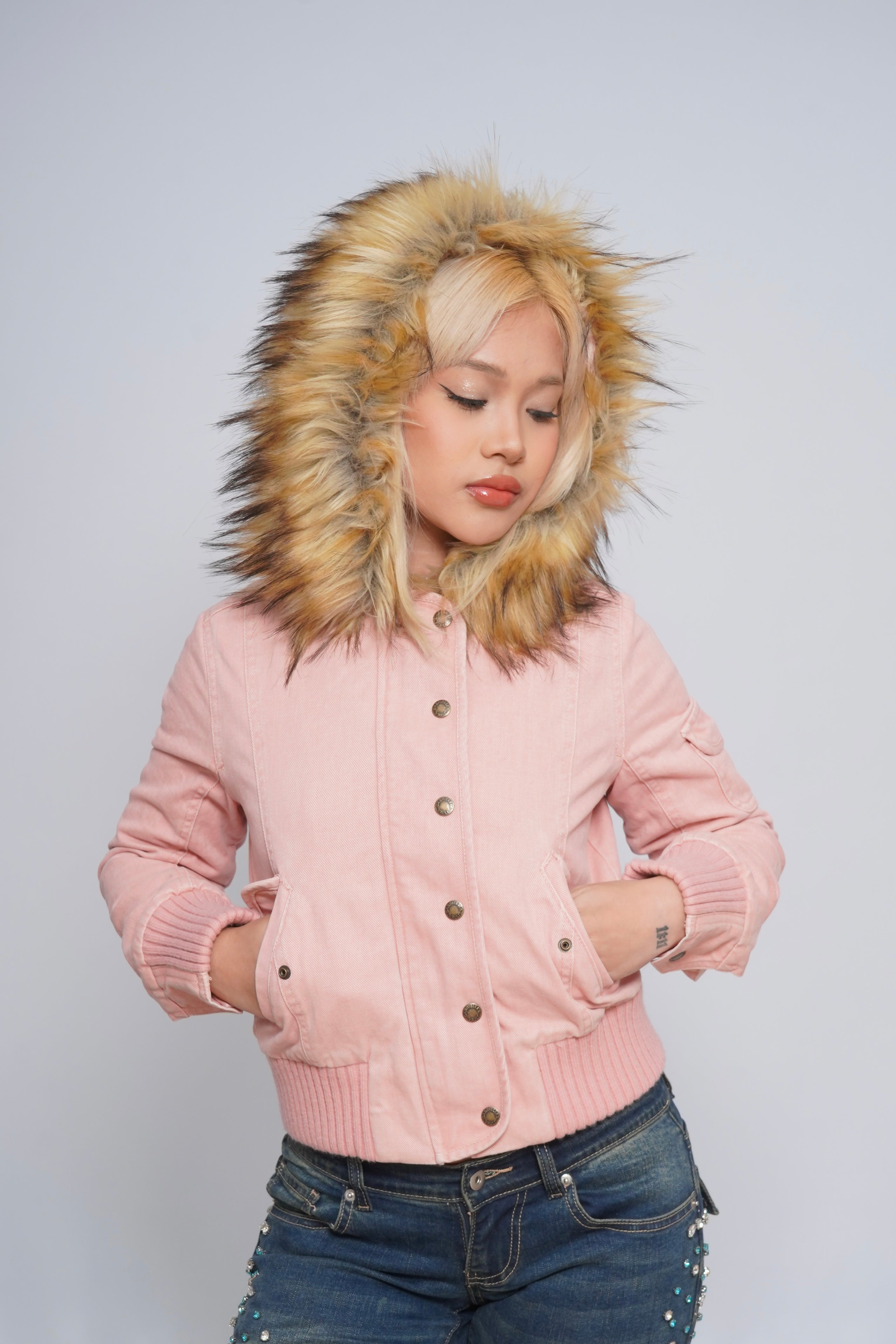 2000s Jacket with Fur Collar