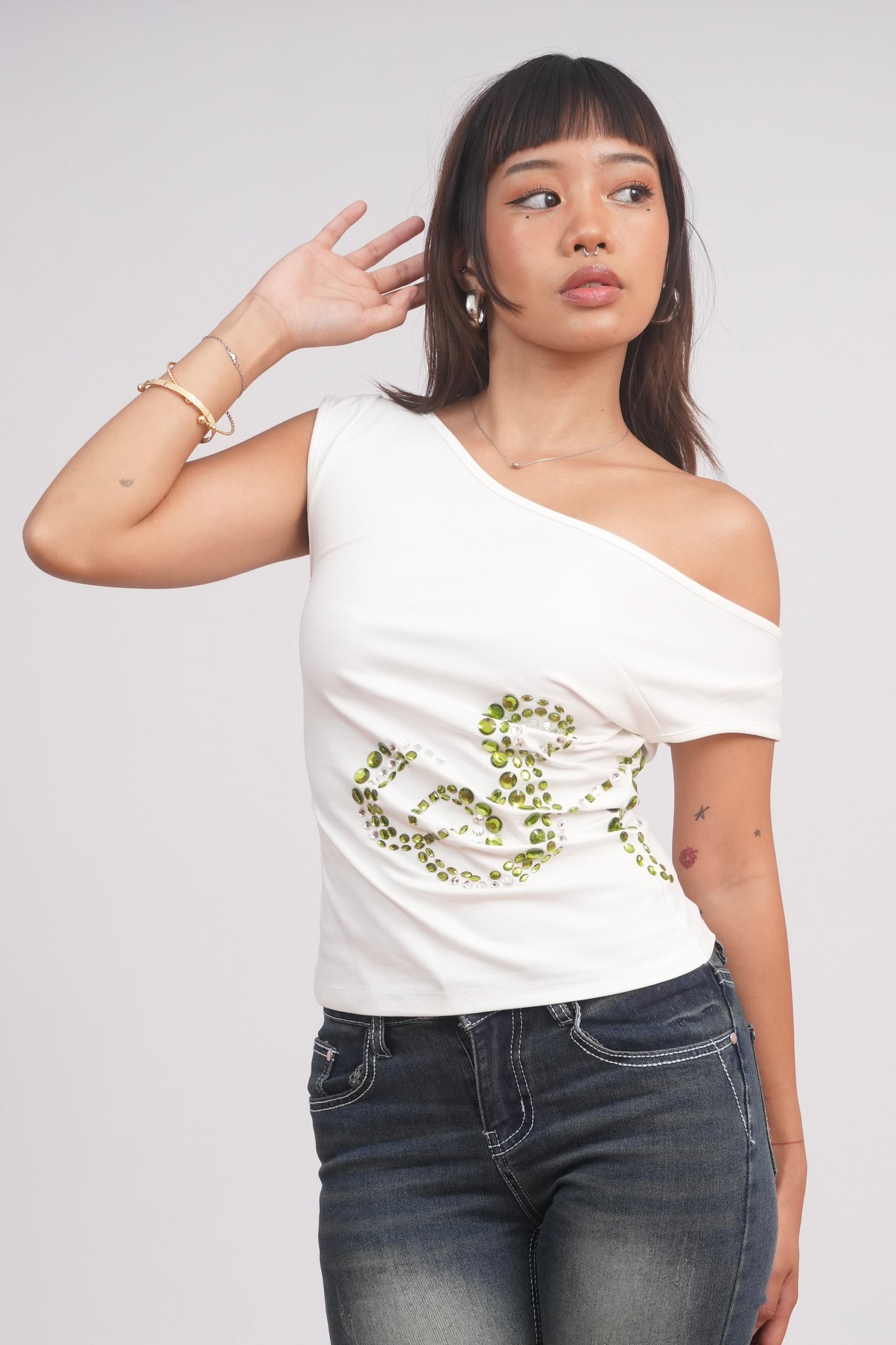 Rhinestone Logo Top