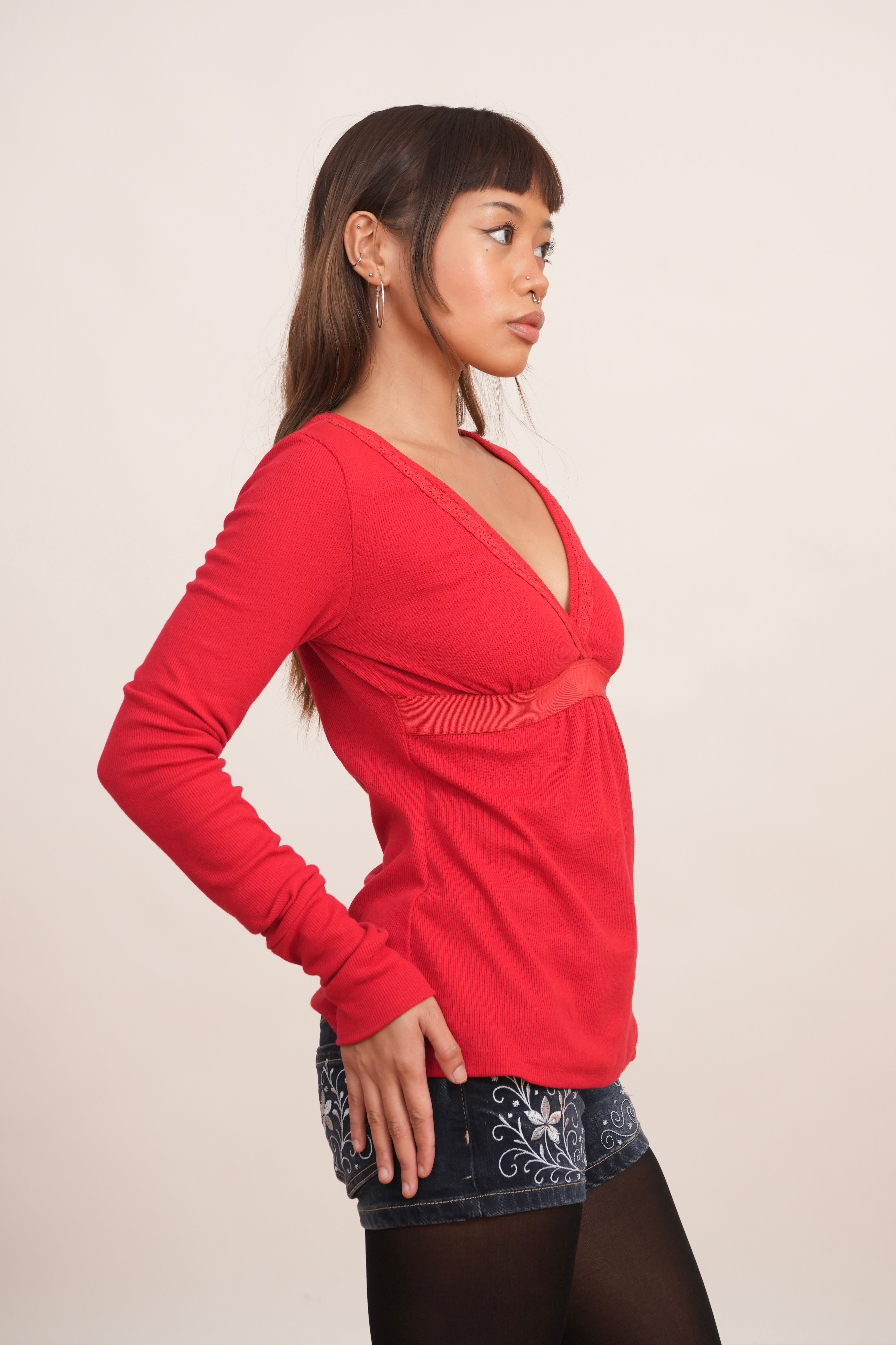 Navy Blue baby doll Top