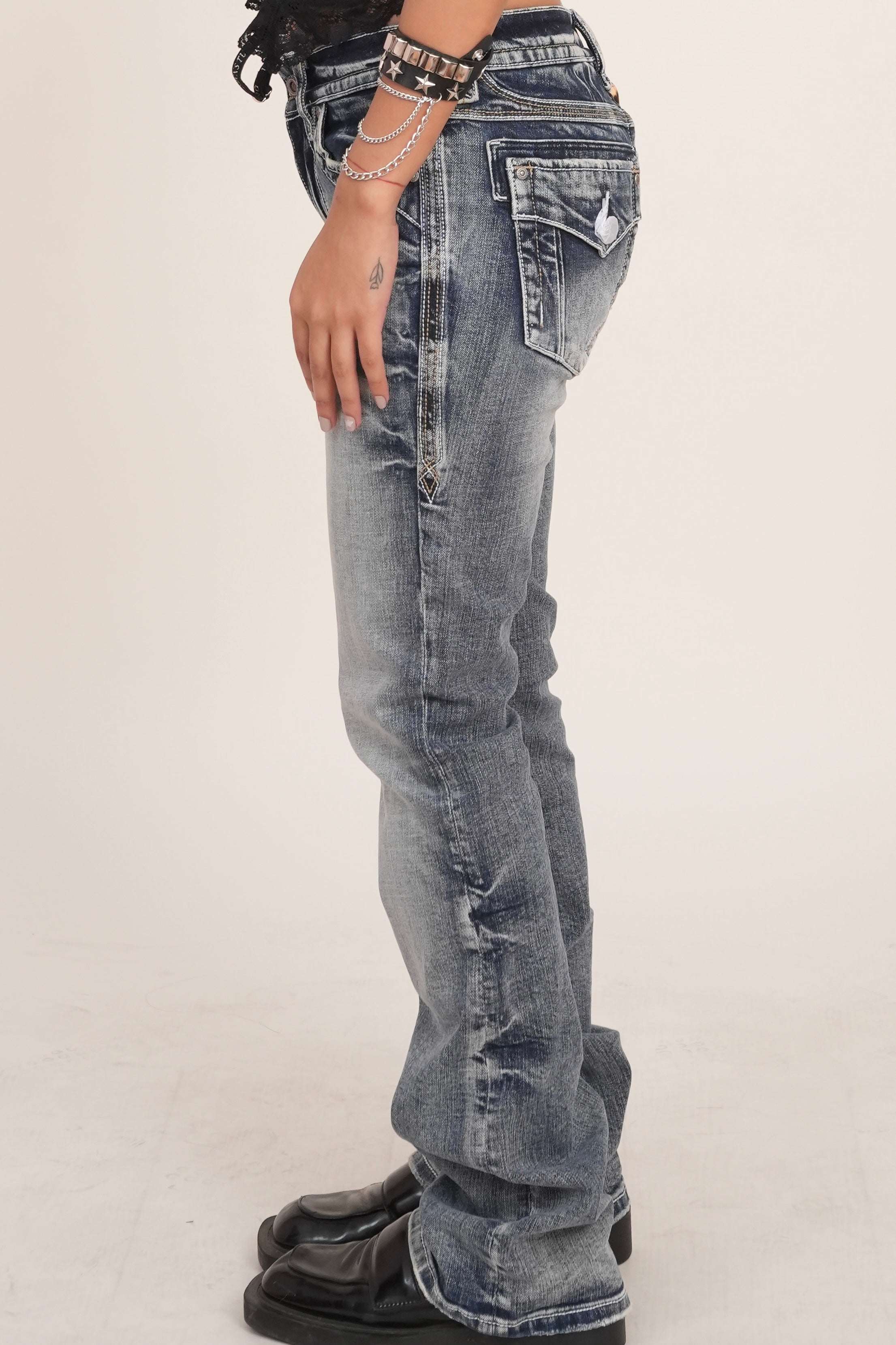 Retro Slim Fit Flared Jeans