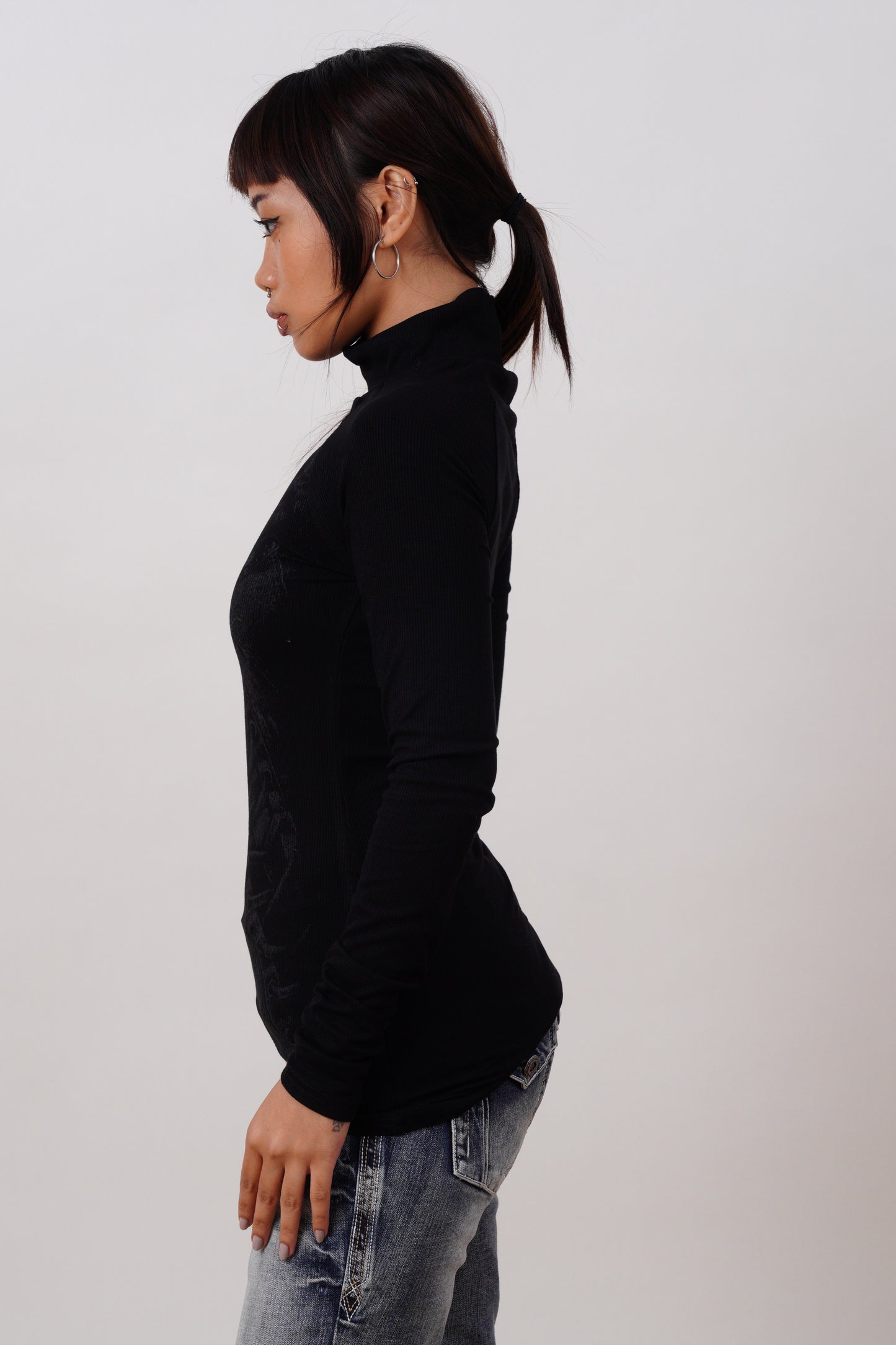 High Knit Long-Sleeve Top
