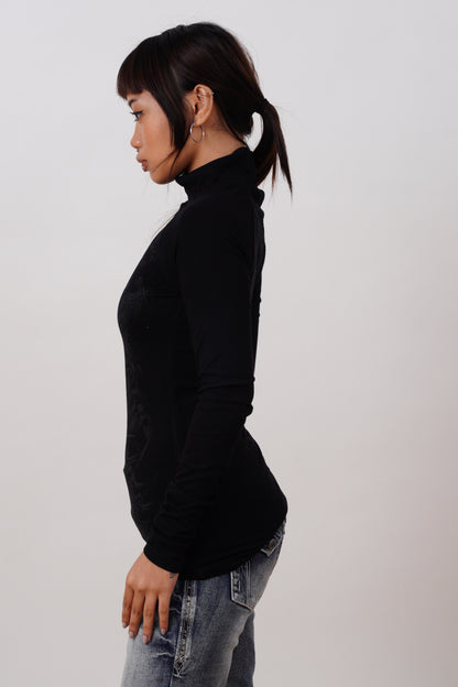 High Knit Long-Sleeve Top