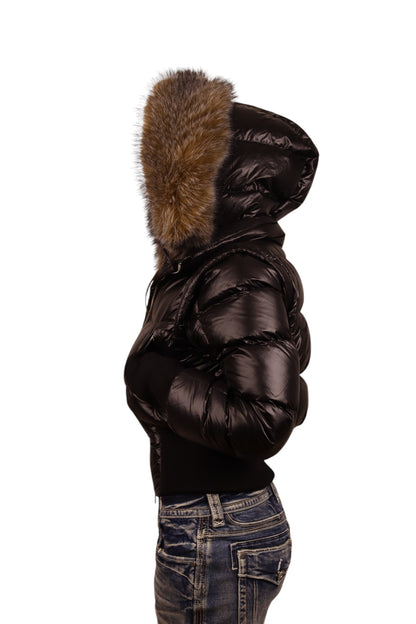 3 in 1 00s leather laqué jacket (Pre Order)