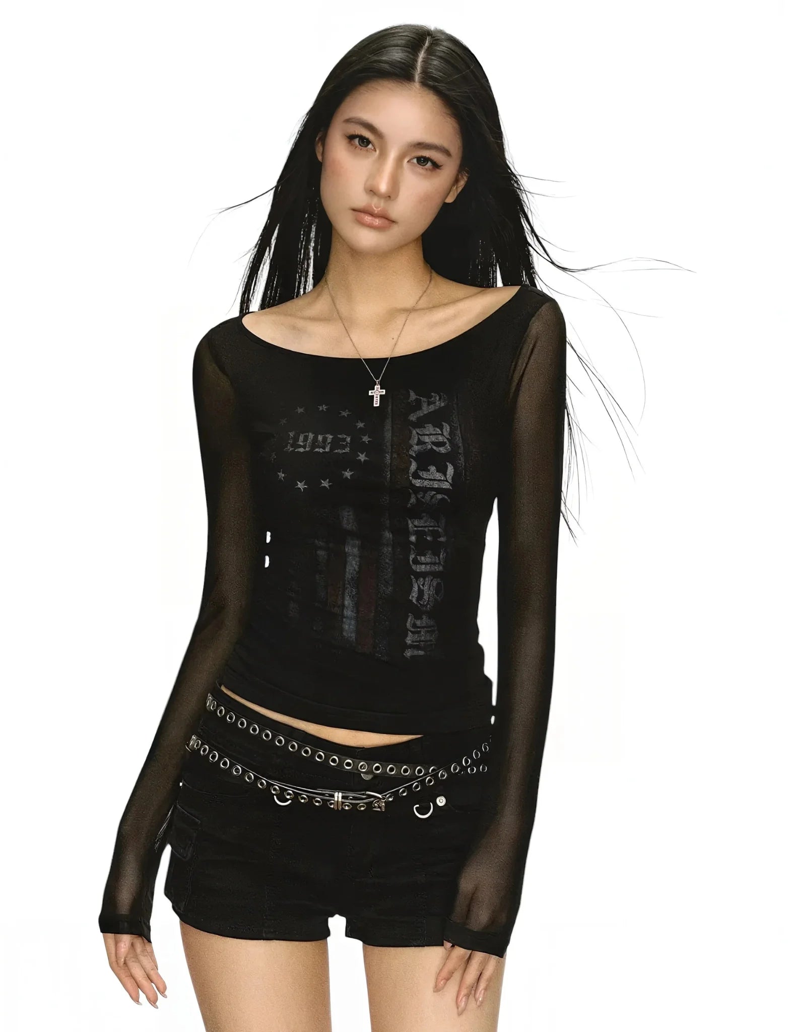 Long-Sleeve Drop Shoulder Top