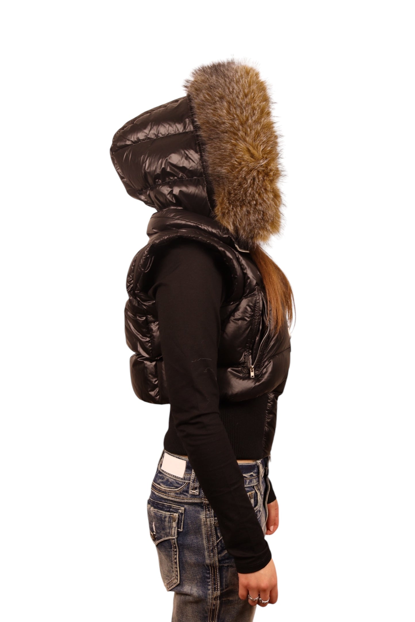 3 in 1 00s leather laqué jacket (Pre Order)