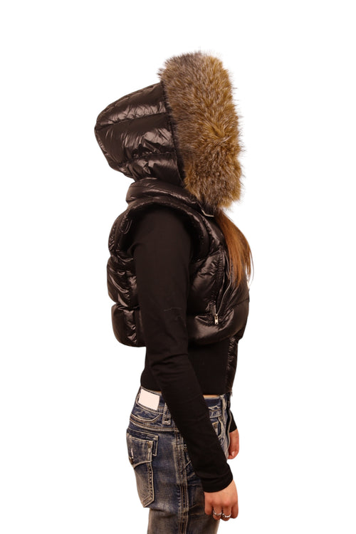 3 in 1 00s leather laqué jacket (Pre Order)