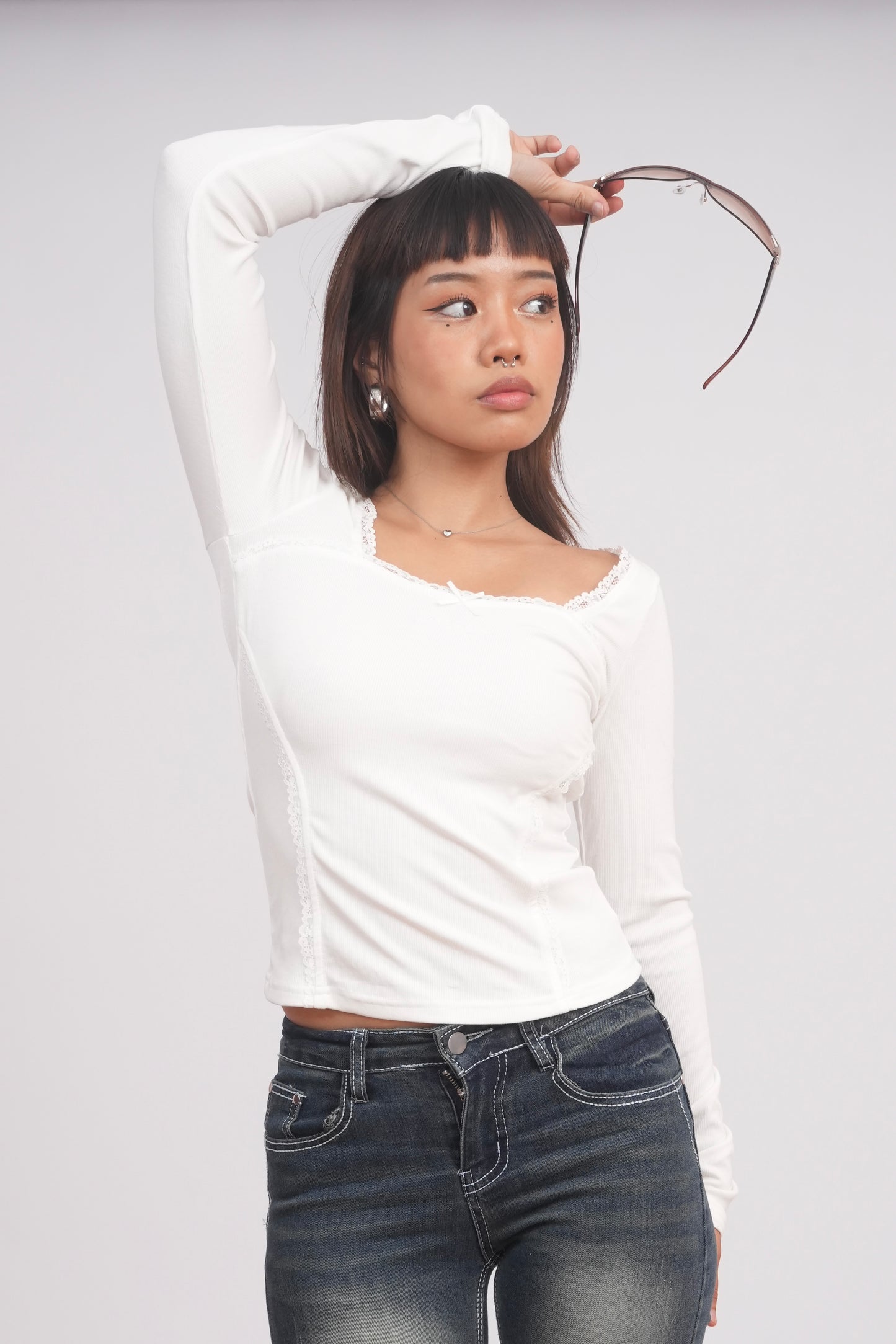 White Babydoll Top