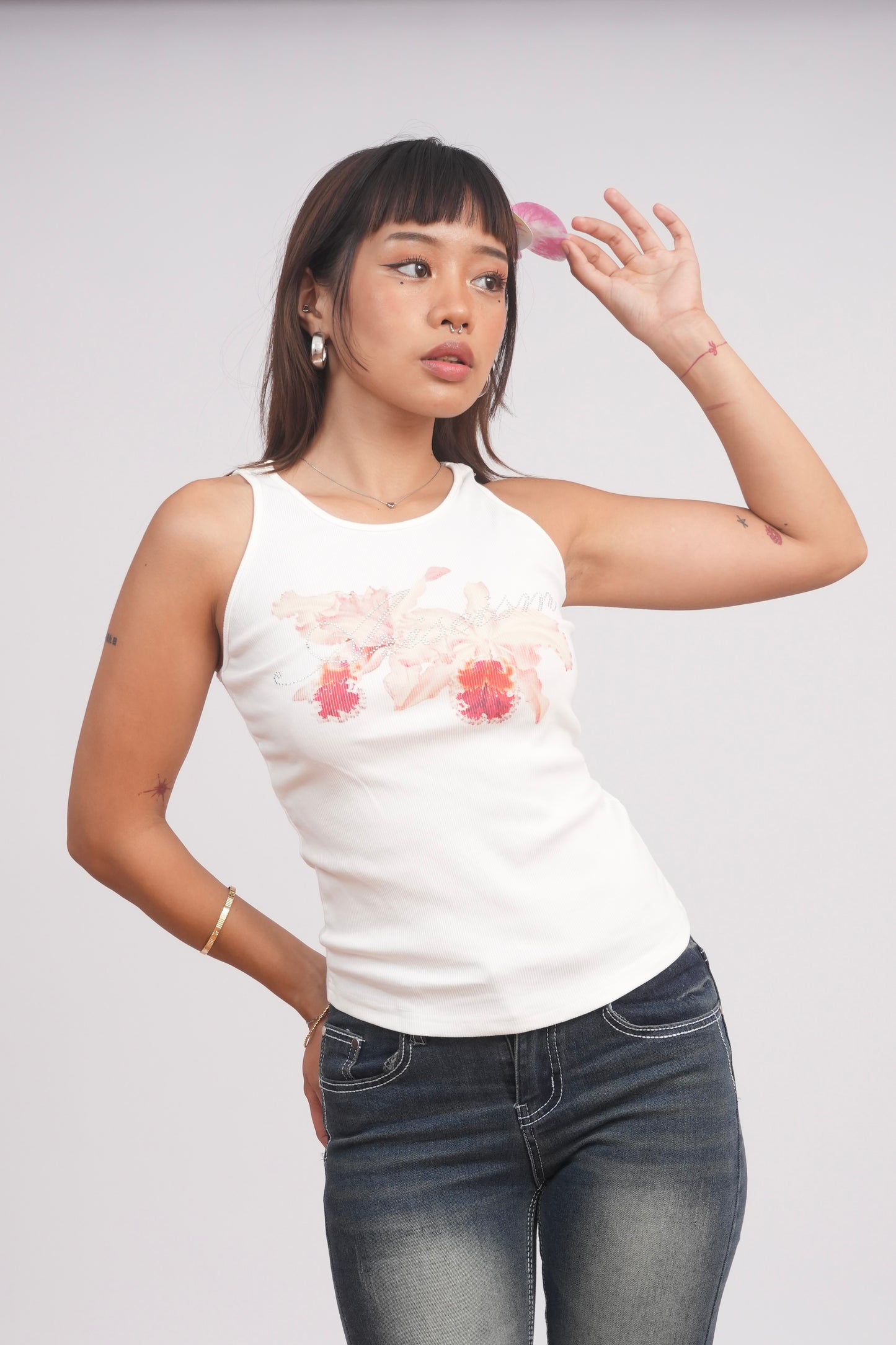Floral Orchid Tank Top