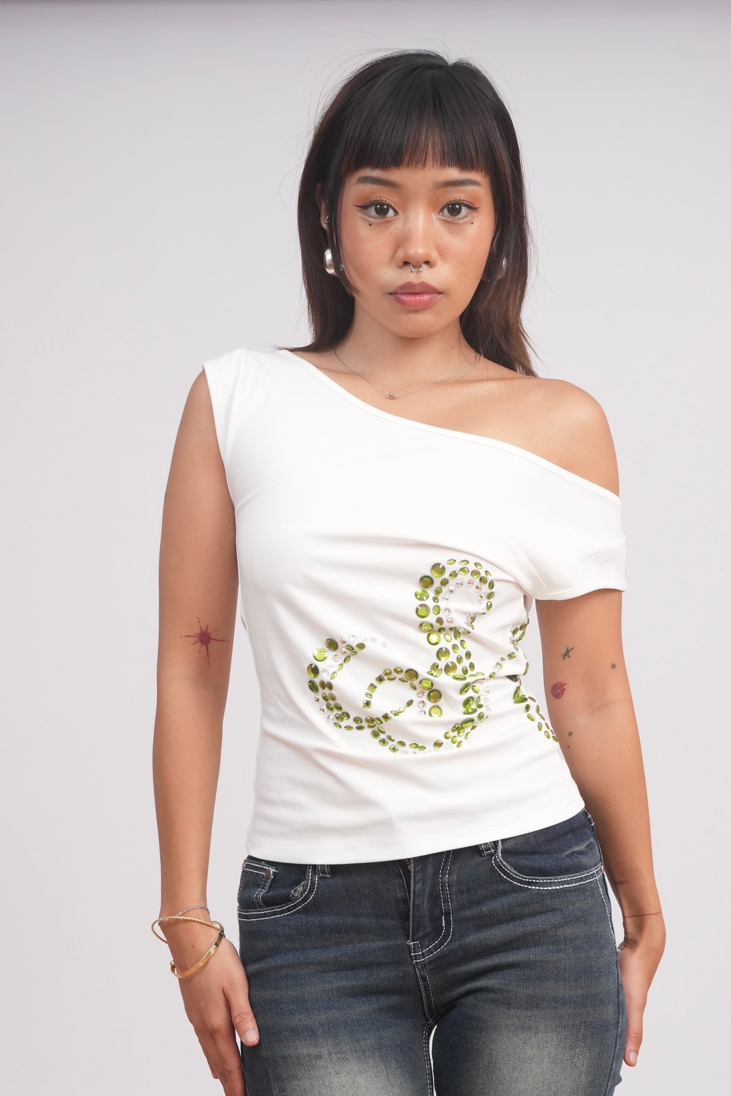 Rhinestone Logo Top