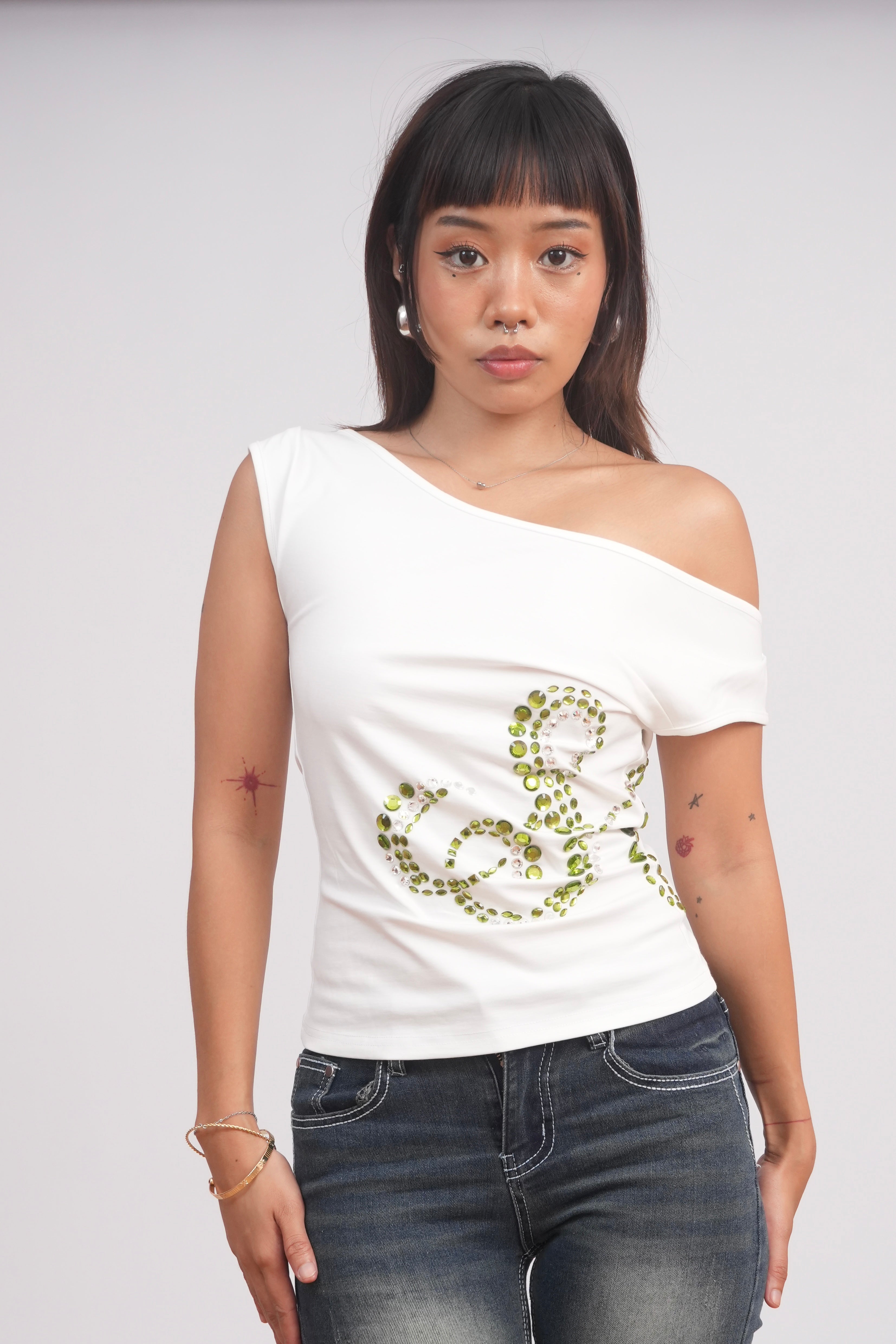 Rhinestone Logo Top