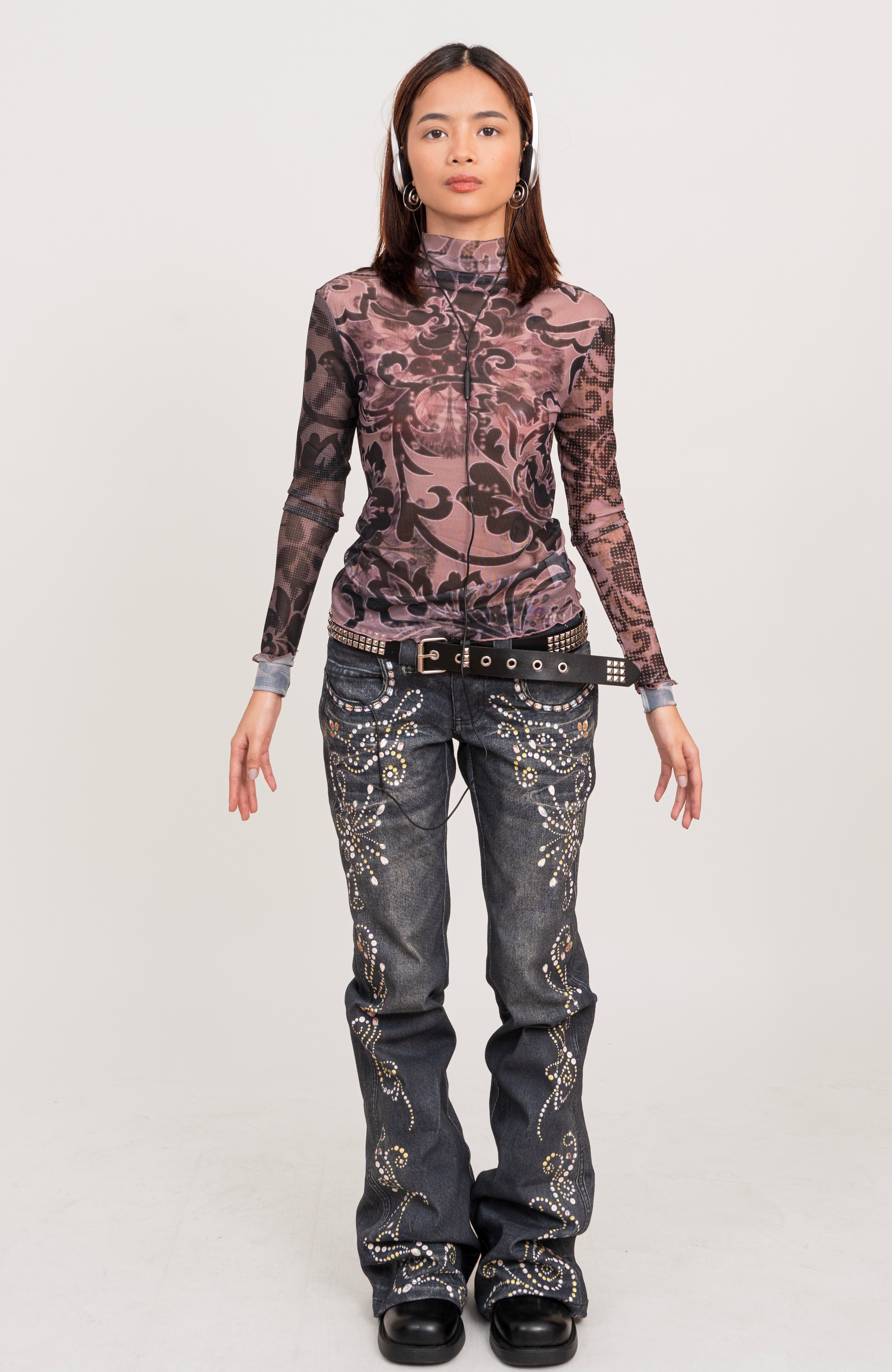 Floral Mesh Top