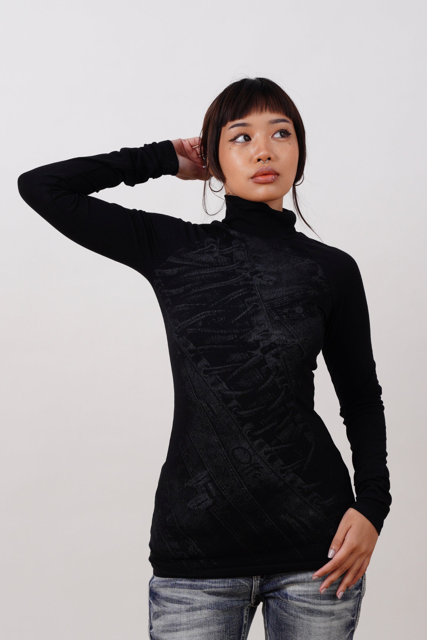 High Knit Long-Sleeve Top