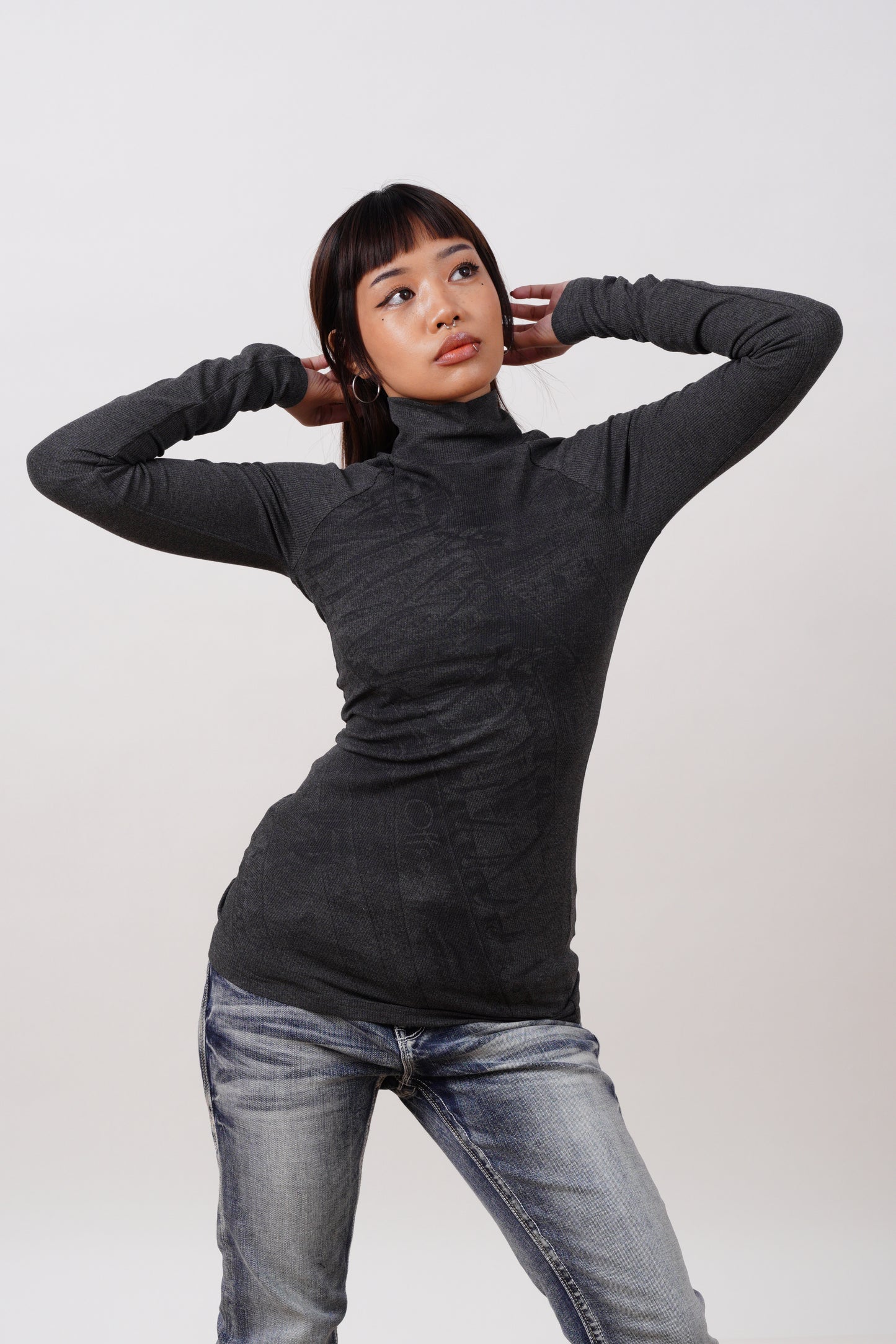High Knit Long-Sleeve Top