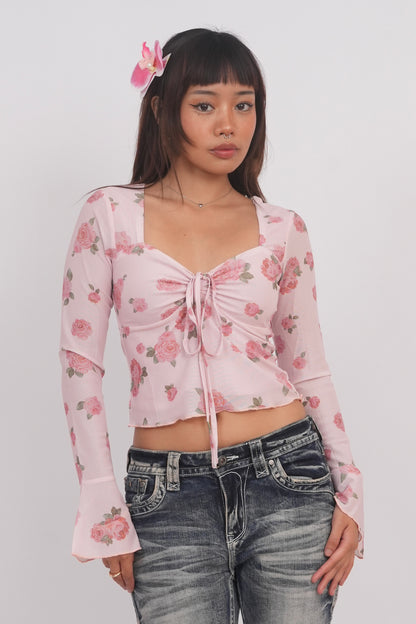Romantic Garden Square-Neck Top