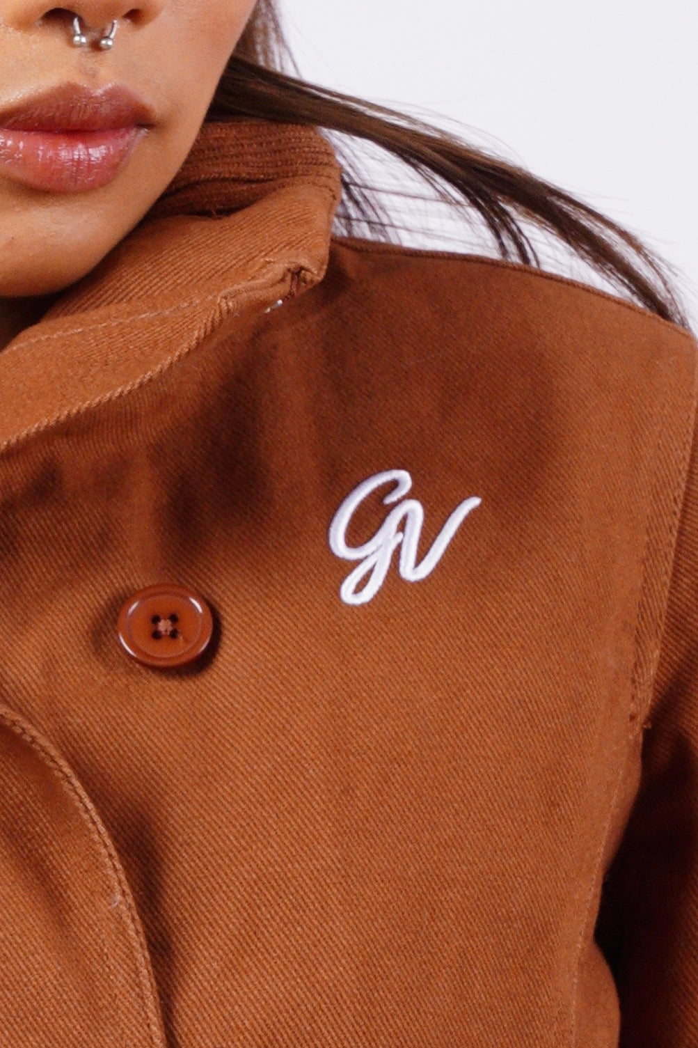 V2 2000s Jacket with Fur Collar