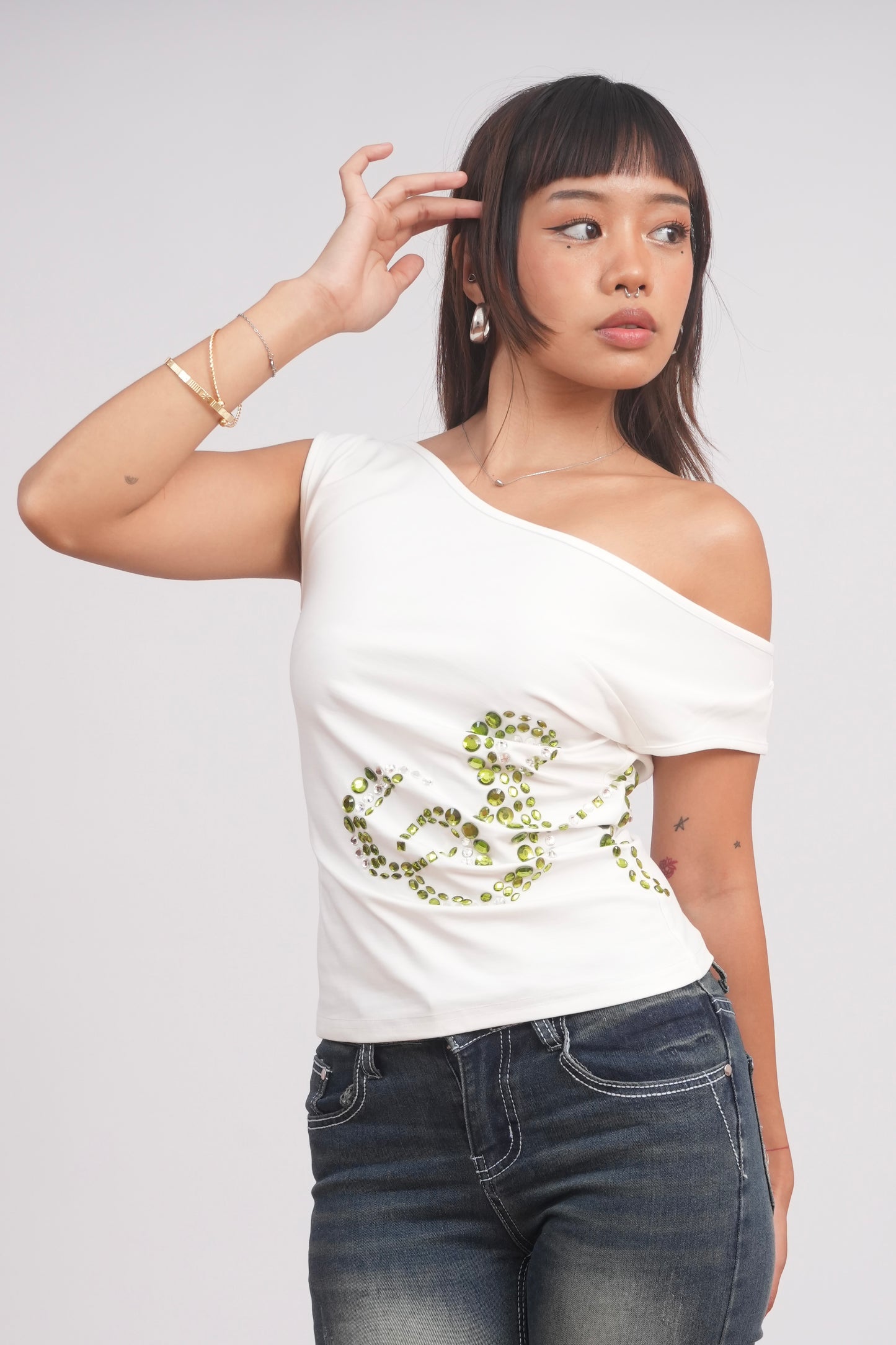 Rhinestone Logo Top