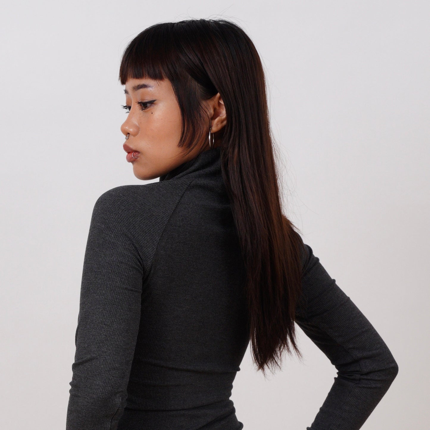High Knit Long-Sleeve Top