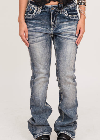 Retro Slim Fit Flared Jeans
