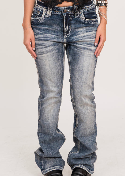 Retro Slim Fit Flared Jeans