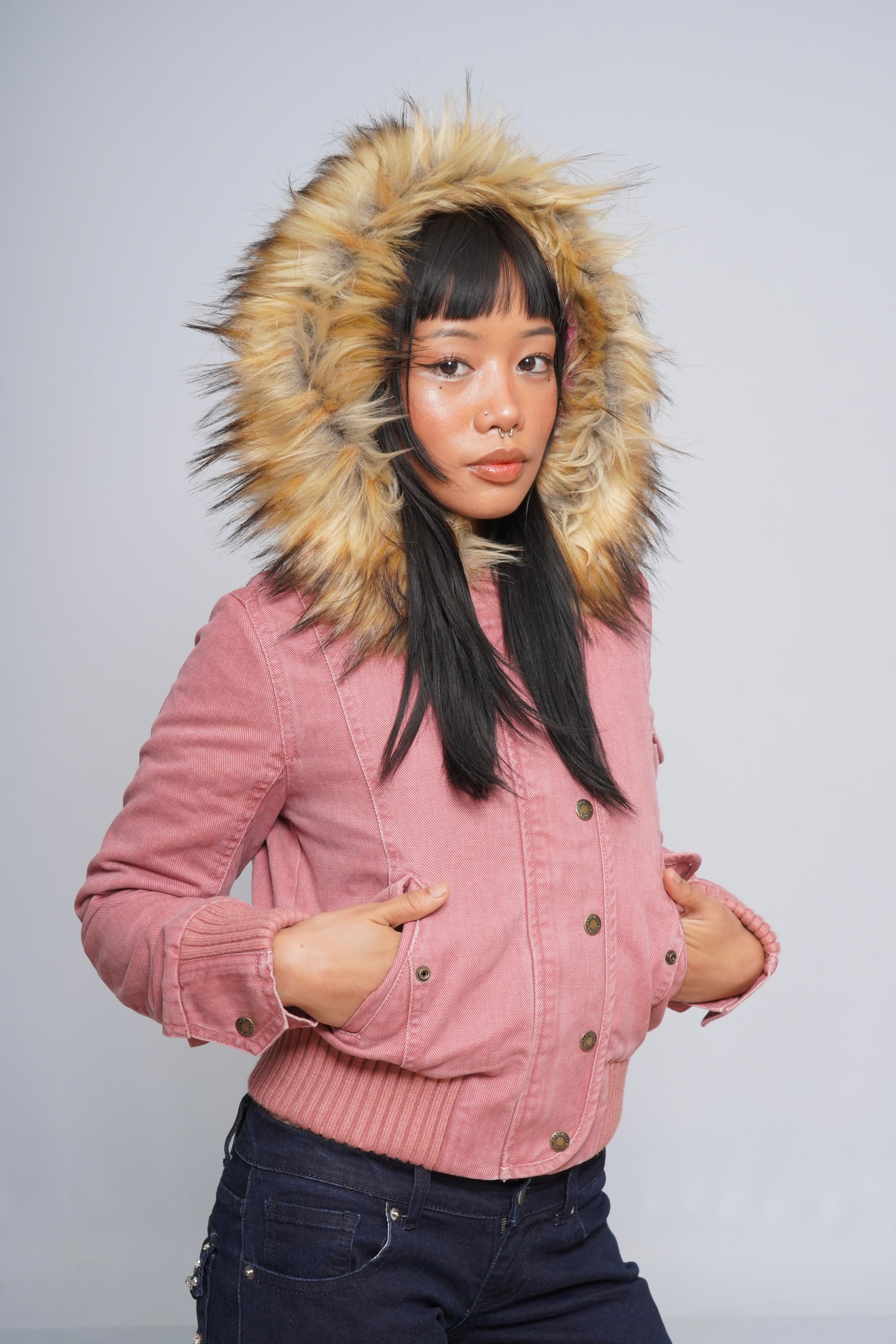 2000s Jacket with Fur Collar