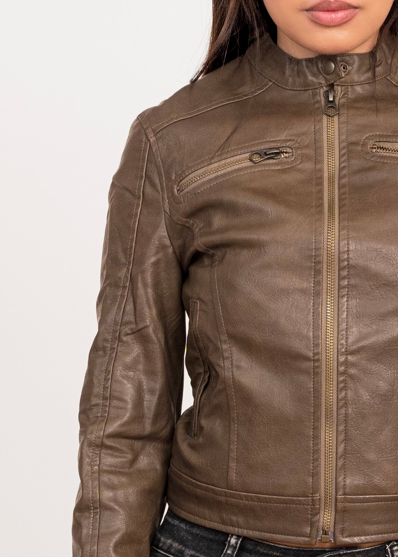 Vegan Leather Biker Jacket