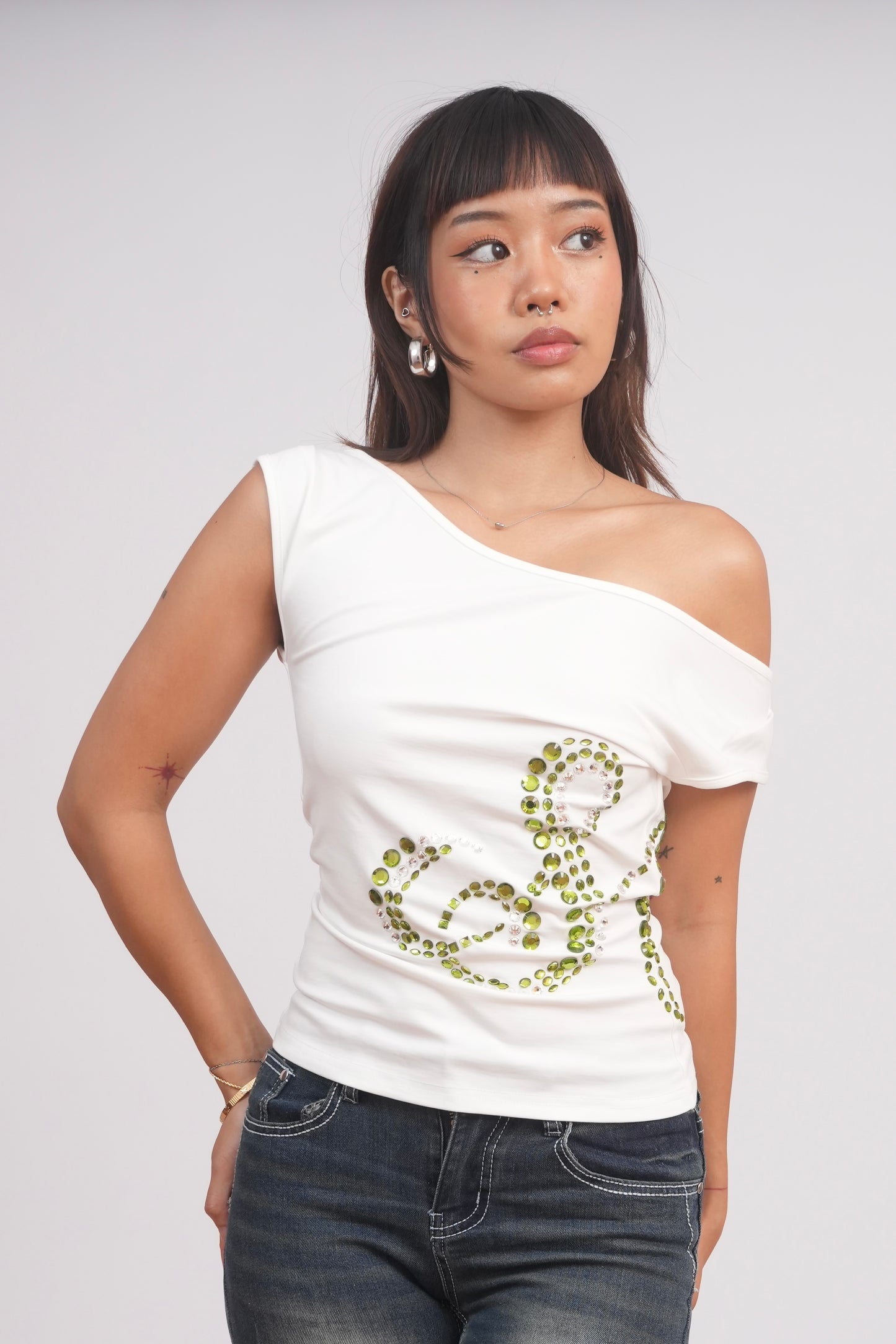 Rhinestone Logo Top