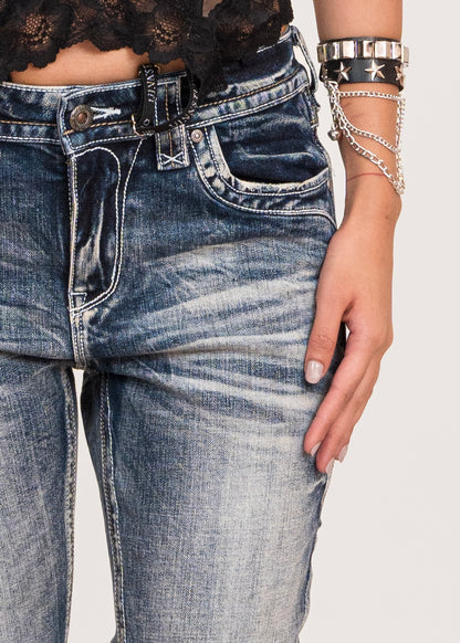 Retro Slim Fit Flared Jeans