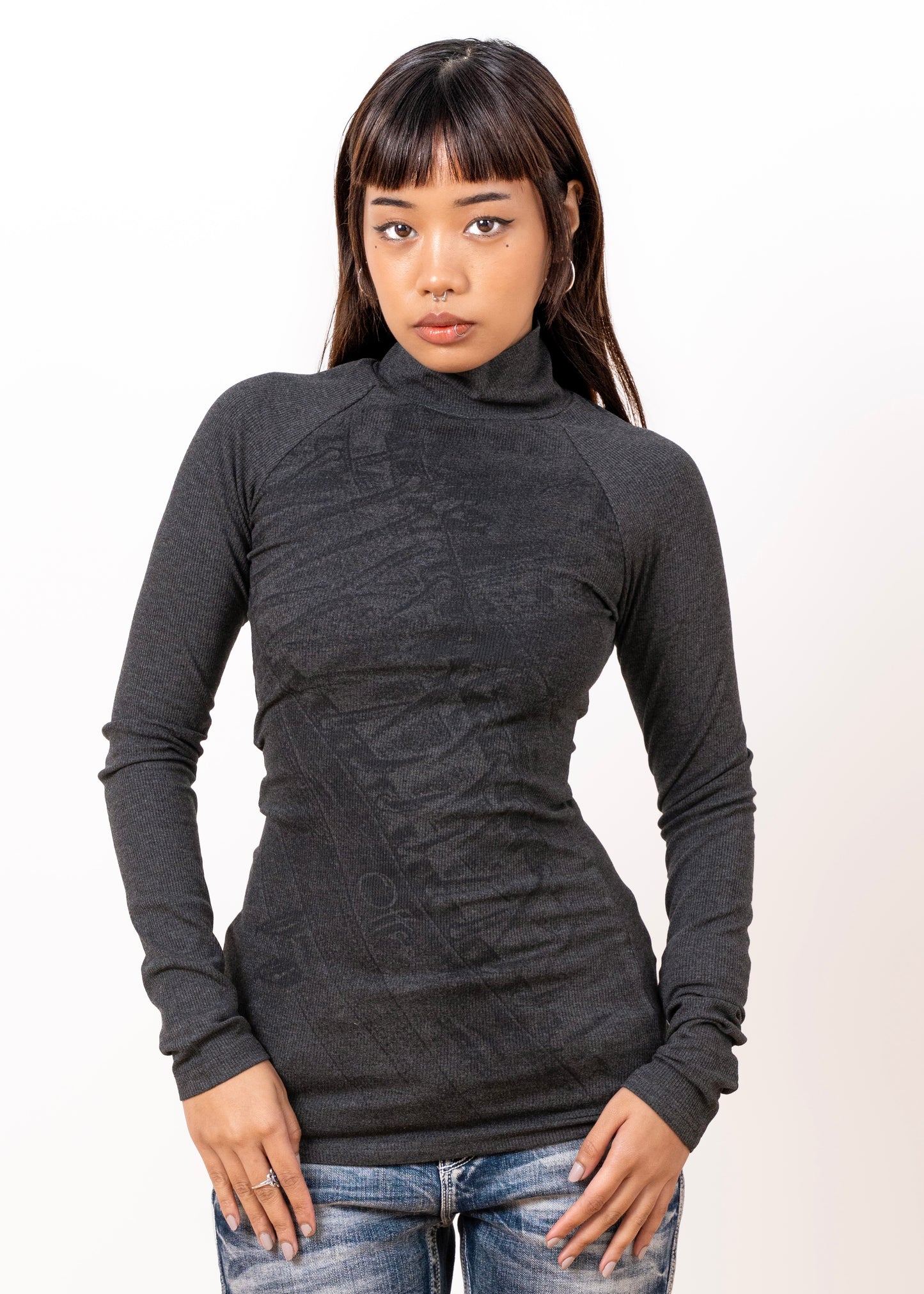 High Knit Long-Sleeve Top