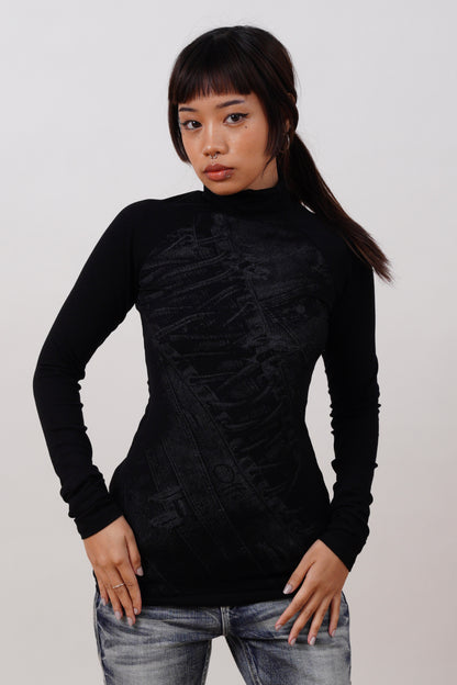 High Knit Long-Sleeve Top
