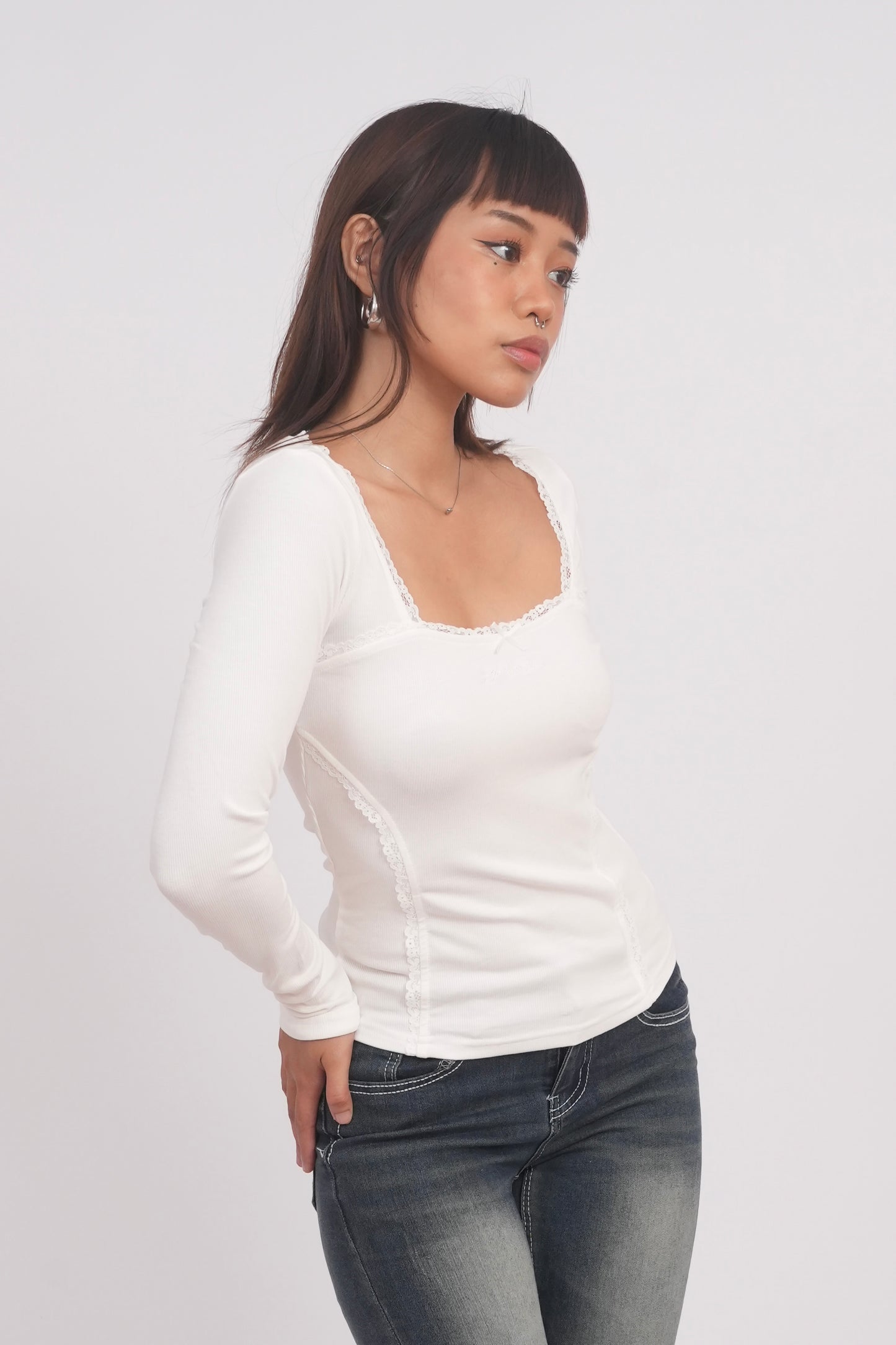White Babydoll Top